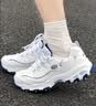 斯凯奇（Skechers）女鞋小白熊女士休闲鞋子厚底增高百搭运动软底老爹鞋女99999863 白色/海军蓝色/WNV 37.5 实拍图