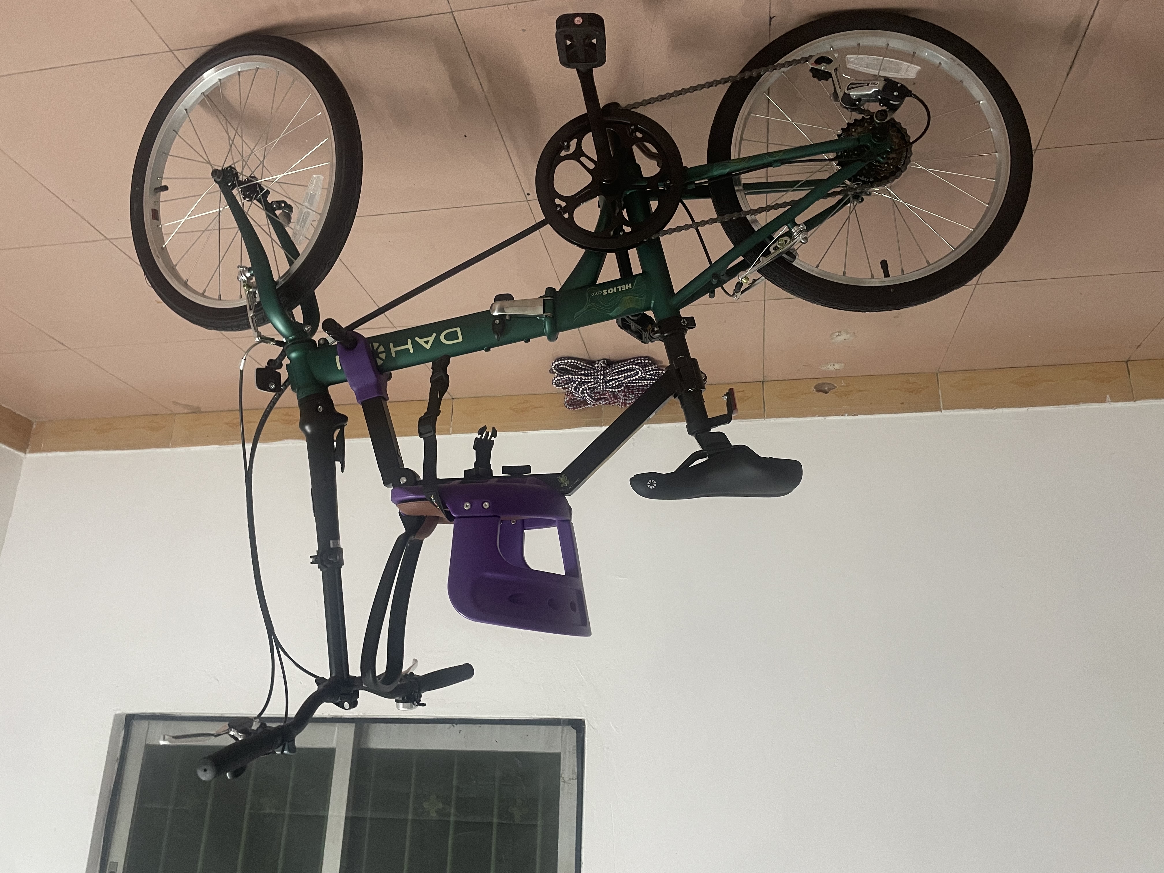 大行（DAHON）D6折叠自行车20英寸6速成人休闲单车 KBC061 墨绿色 20英寸 实拍图