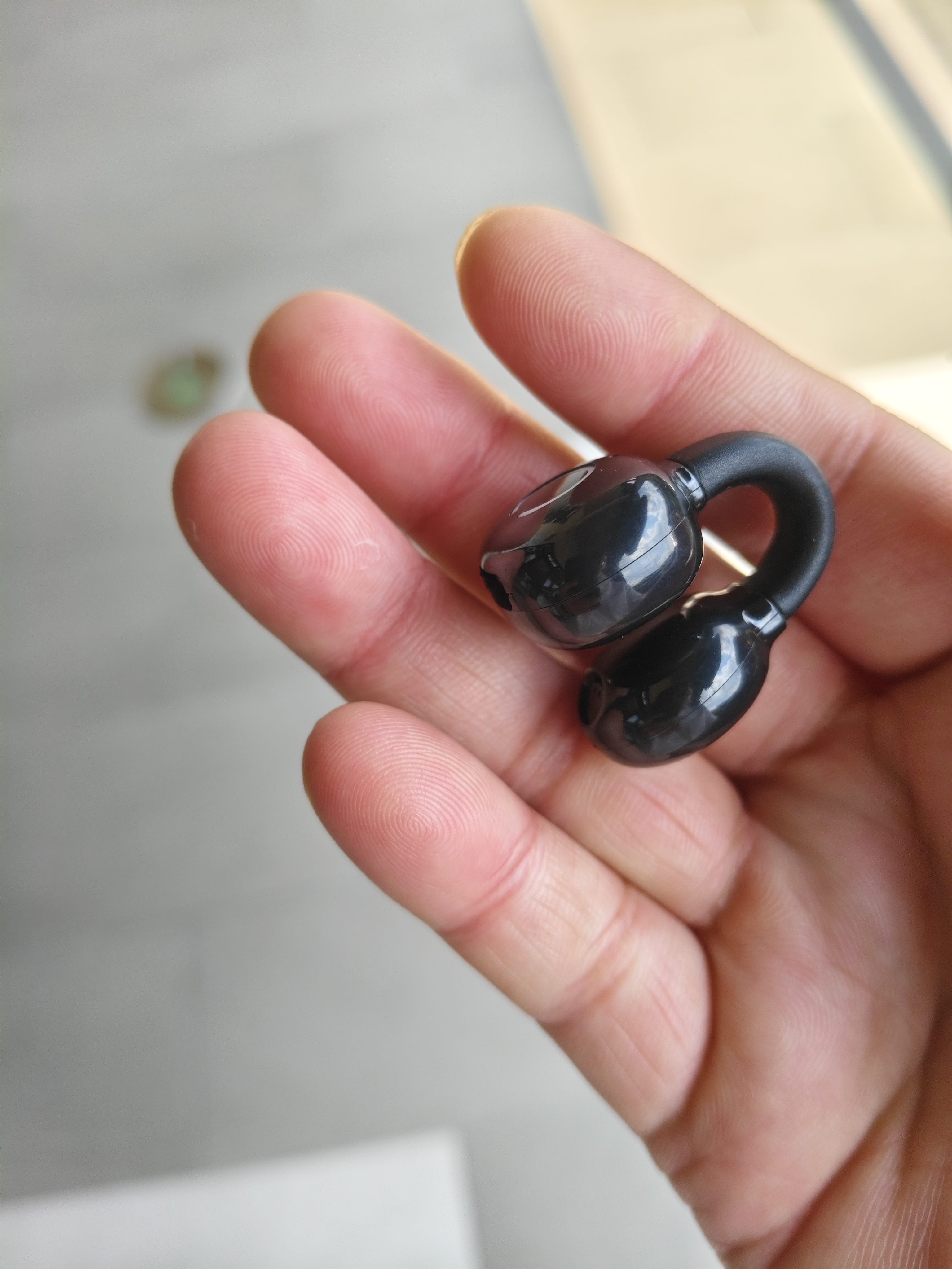 夹耳式无线蓝牙耳机2025新款跑步运动超长续航大电量高颜值不入耳开放式单耳 黑色 单耳 实拍图