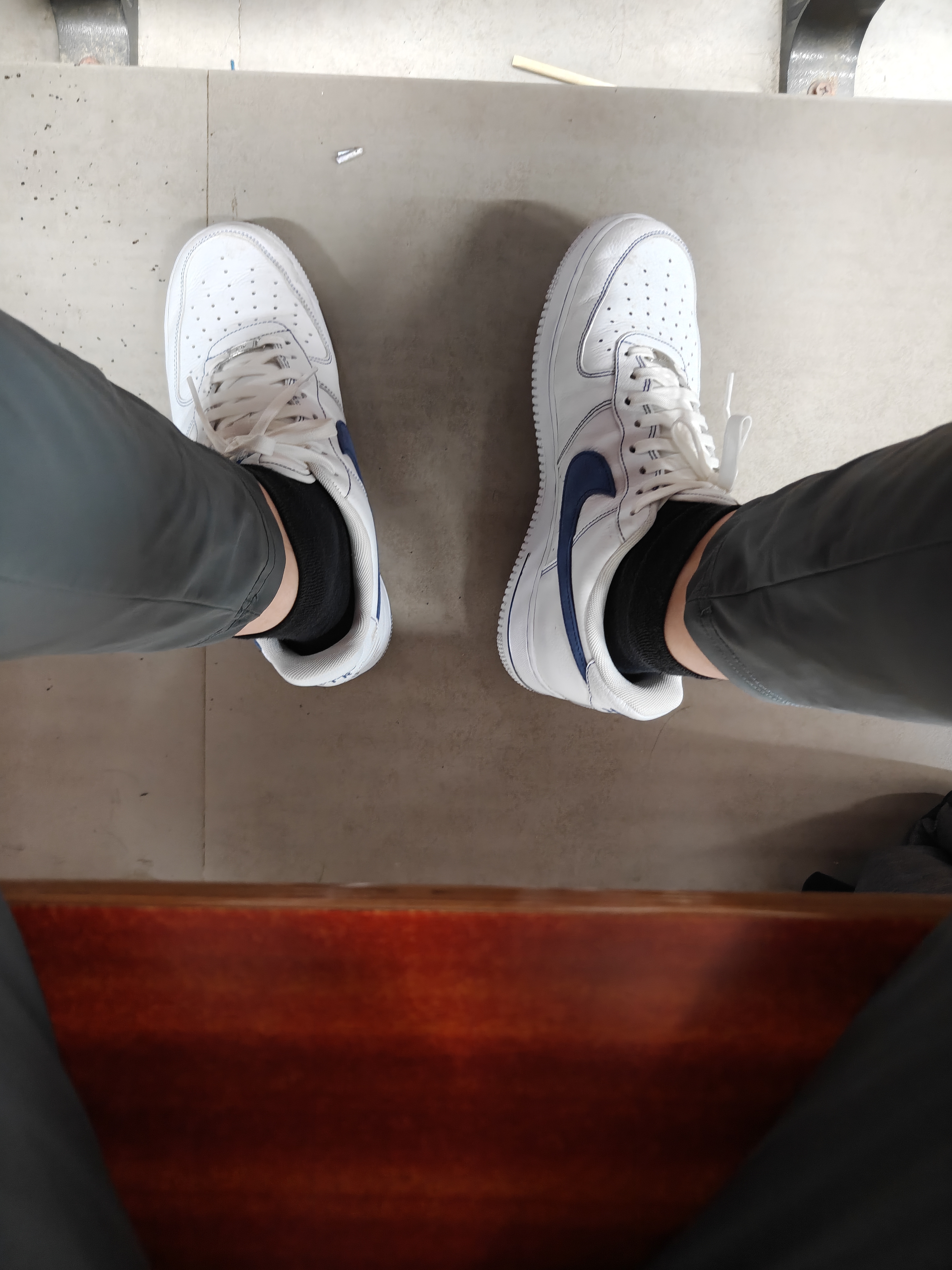 耐克NIKE男空军一号AF1 运动鞋HQ2037-100白蓝43 实拍图
