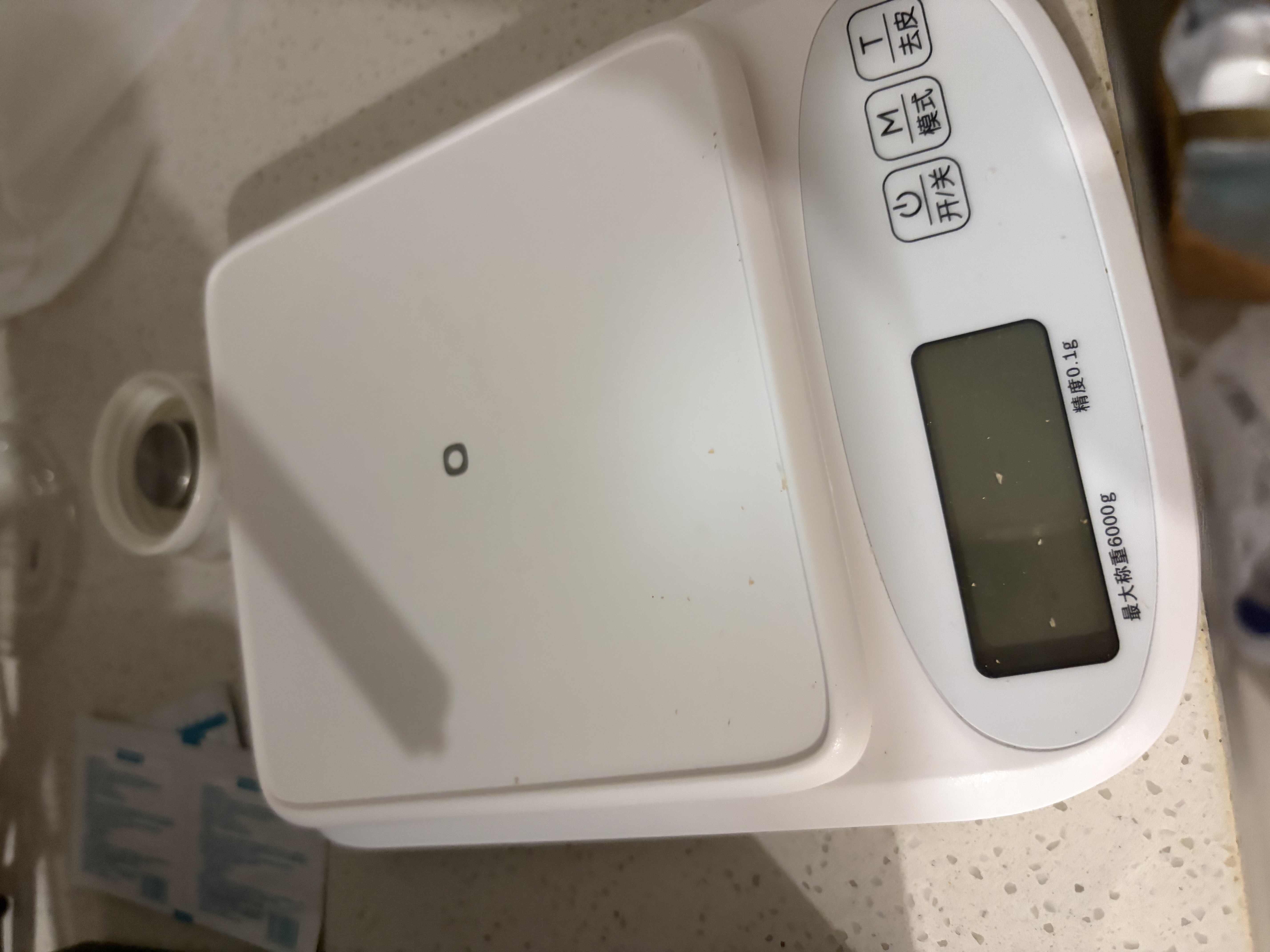 京东京造马卡龙系列云朵白 电子秤 厨房秤克重称食物秤家用高精度0.1g/6kg 实拍图