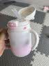 babycare小白熊儿童保温杯婴幼儿宝宝水杯幼儿园1-3岁学饮吸管杯外出水壶 赠直通吸嘴-把手款玛拉雅粉 300ml 实拍图