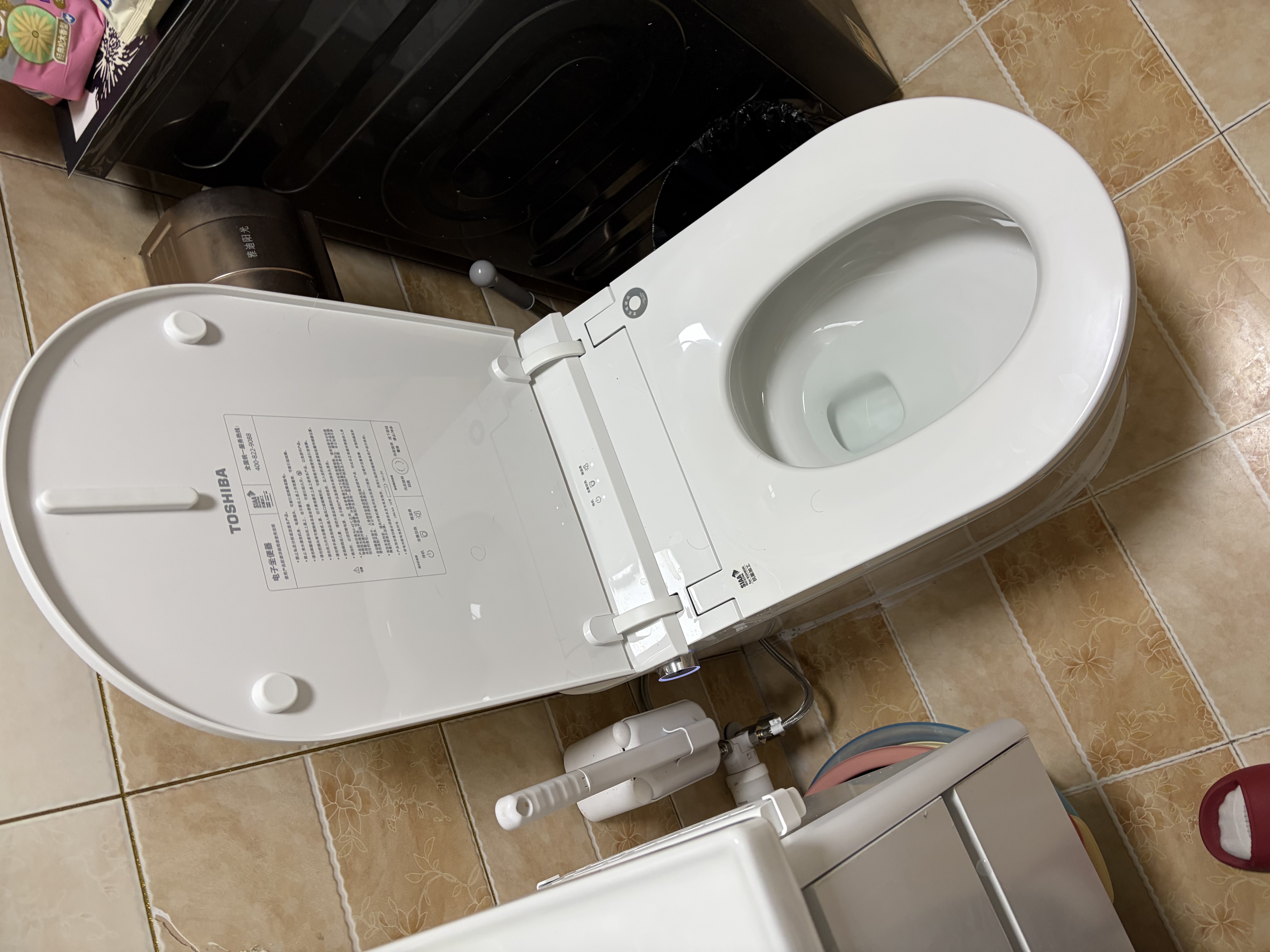 东芝（TOSHIBA）智能马桶小海豚A415全域U型感应自动翻圈翻盖305mm【包送装拆旧】 实拍图