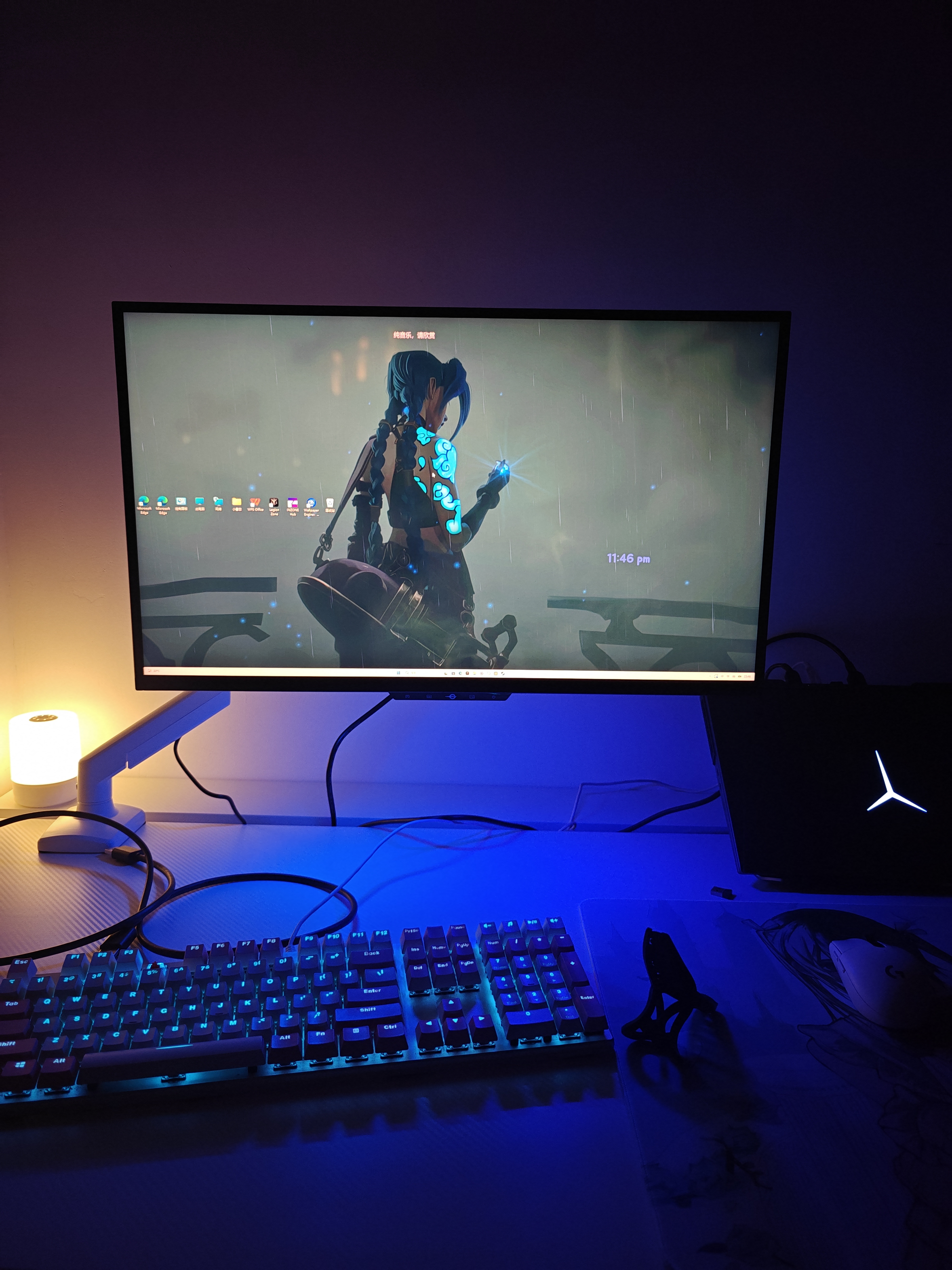 泰坦军团27英寸双侧入光 2K 345Hz HDR600 DyDs0.5ms 硬件低蓝光 旋转升降 云上舞白电竞显示器 仓刀X276S+ 实拍图