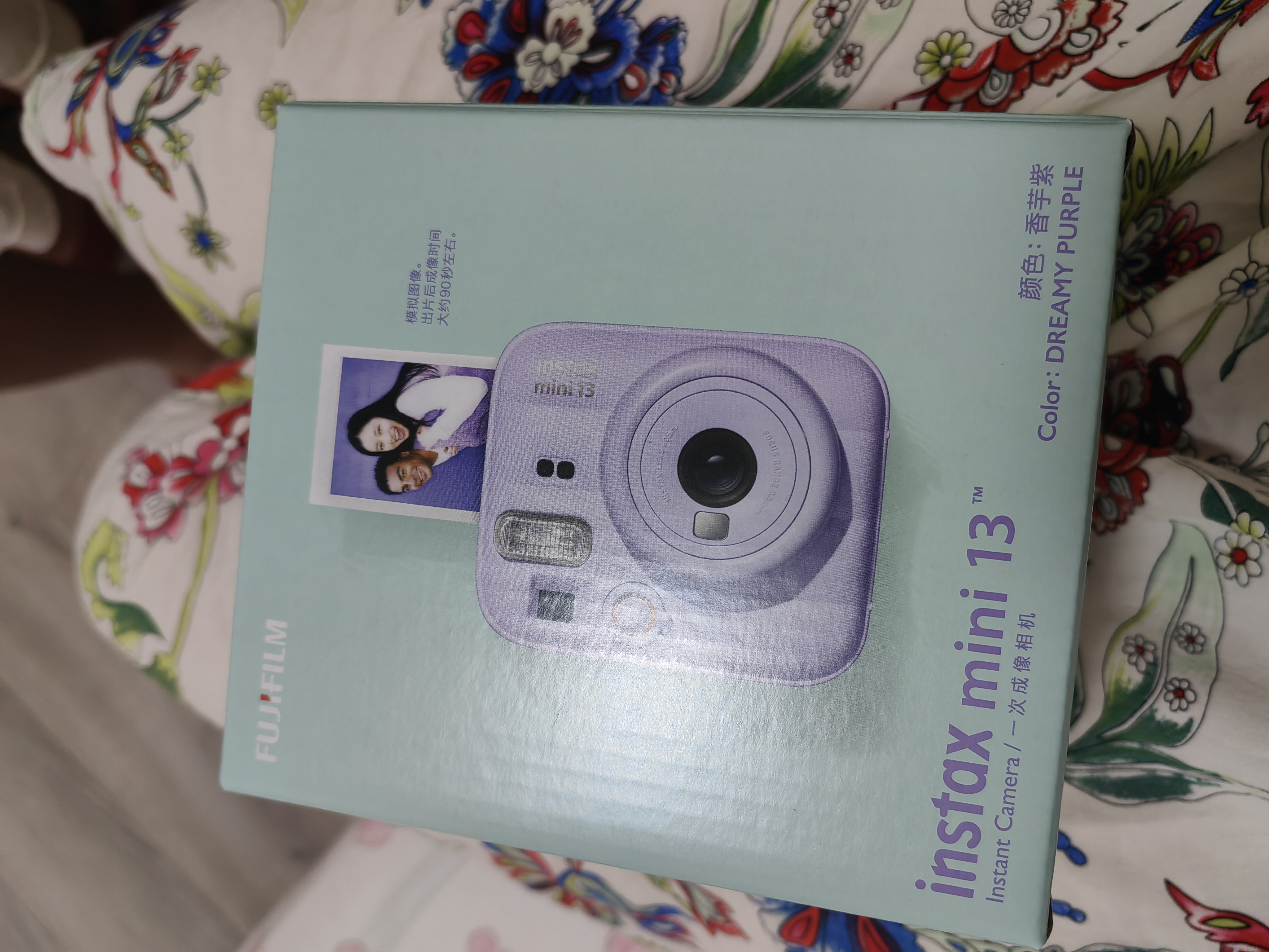 INSTAX富士instax立拍立得 一次成像相机 mini13漂浮记忆礼盒 香芋紫 含10张幻梦银河相纸 实拍图