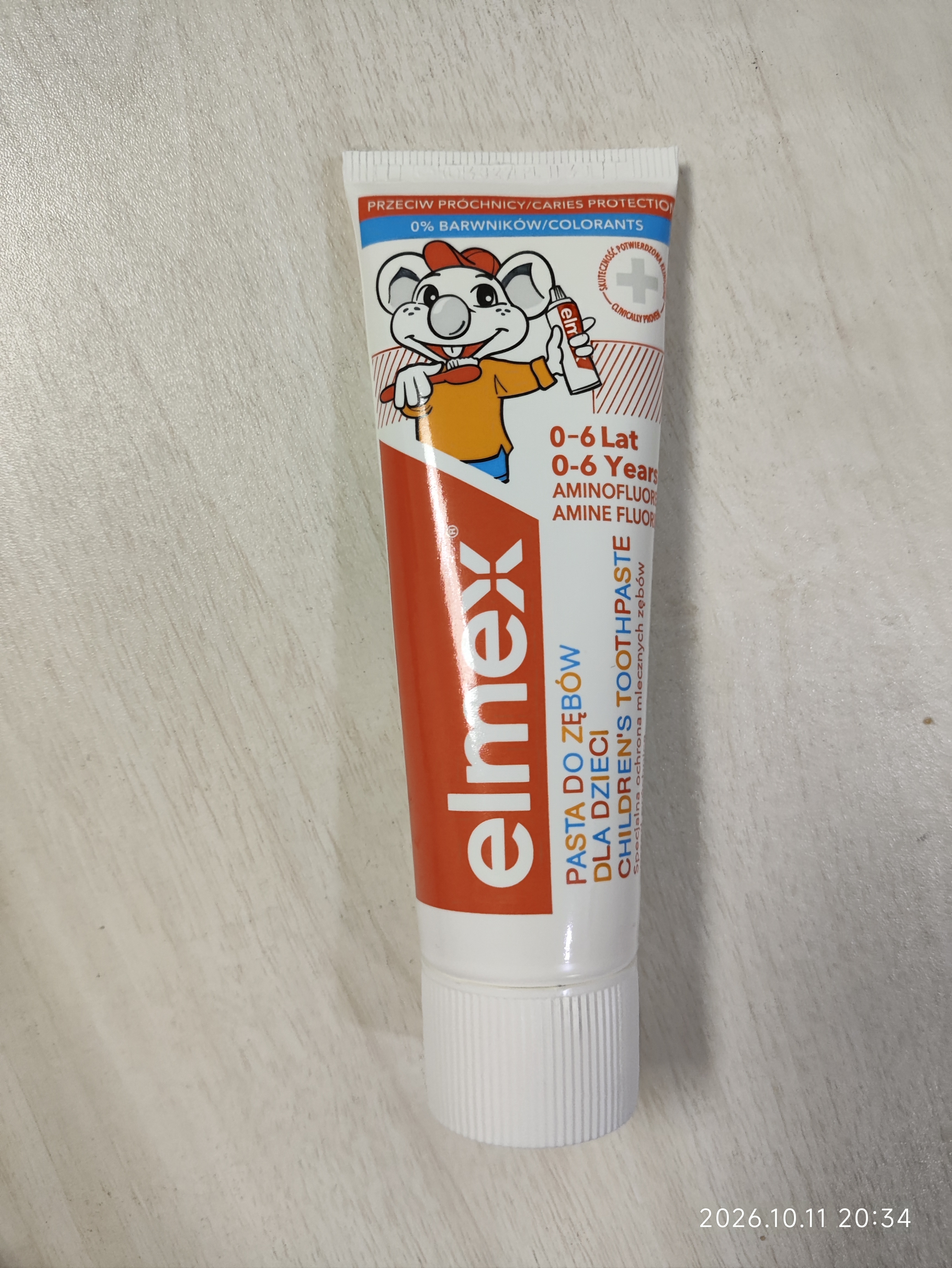 ELMEX艾美适含氟儿童牙膏0-6岁婴幼儿防蛀50ml+儿童牙刷2支套装 实拍图