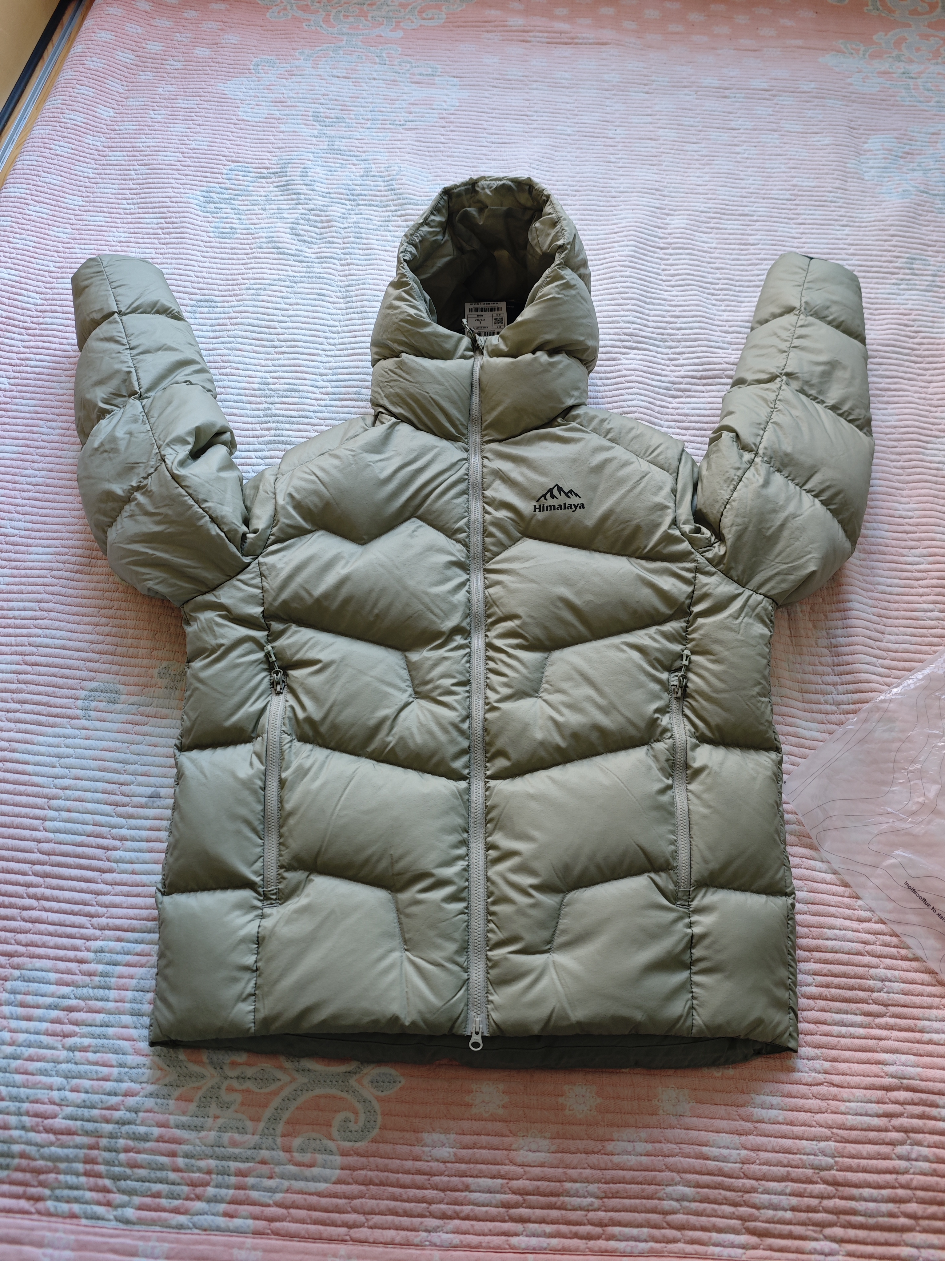 喜马拉雅玉龙2.0鹅绒服800蓬95绒-20°C雪山攀登专业户外防风羽绒服 藻灰绿 2.0新款800蓬95鹅绒-20°C L 充绒量210g 实拍图