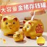 美纳美金猪存钱罐新年春节送礼礼物只进不出儿童陶瓷储蓄罐储钱罐大容量 【可存可取款】福气猪-送金垫 6寸-长宽高【15*13*11】存1.5万 实拍图