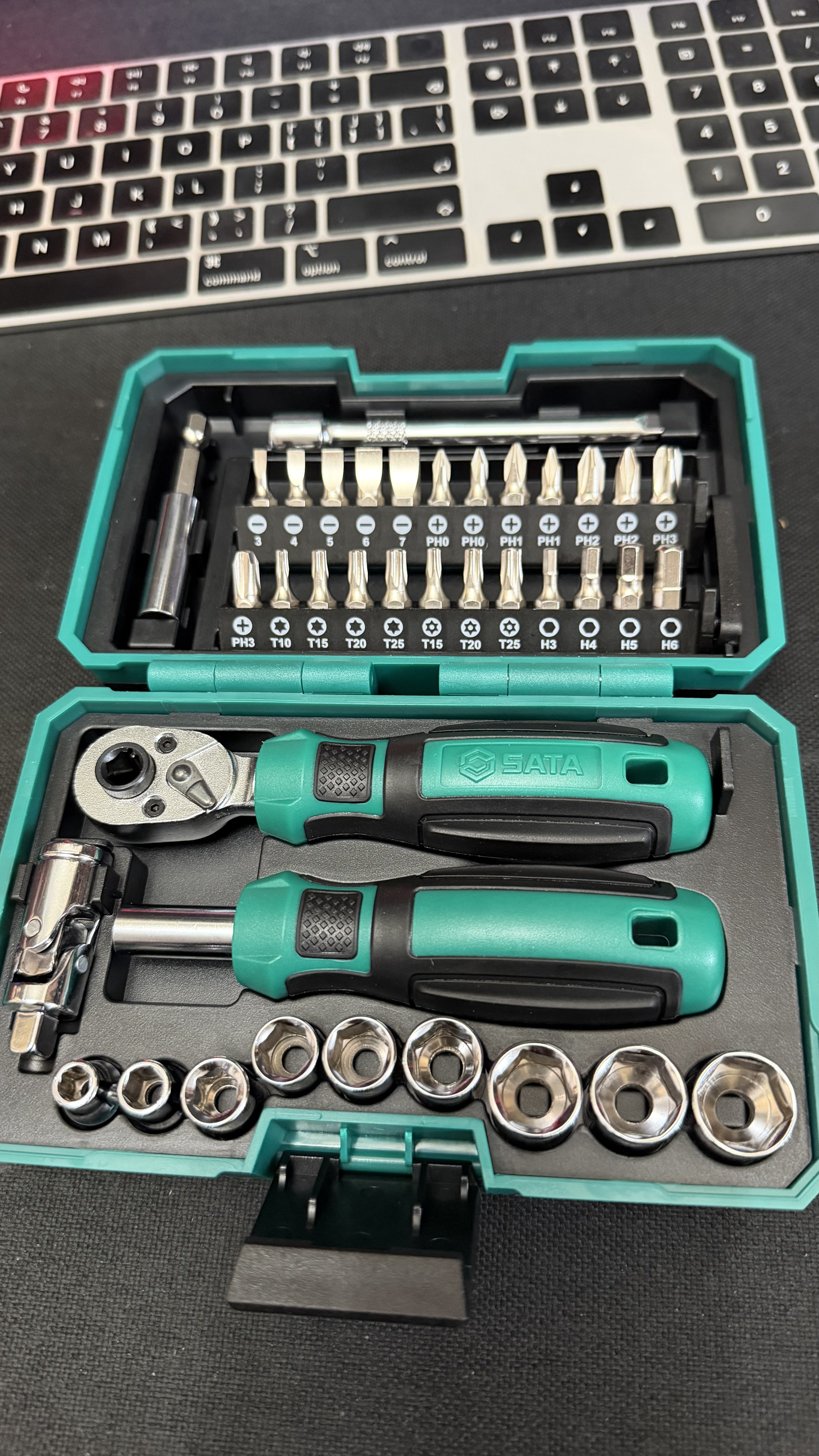 世达（SATA）38件棘轮扳手套装骑行工具盒螺丝刀套装工具箱摩托车维修05498 实拍图