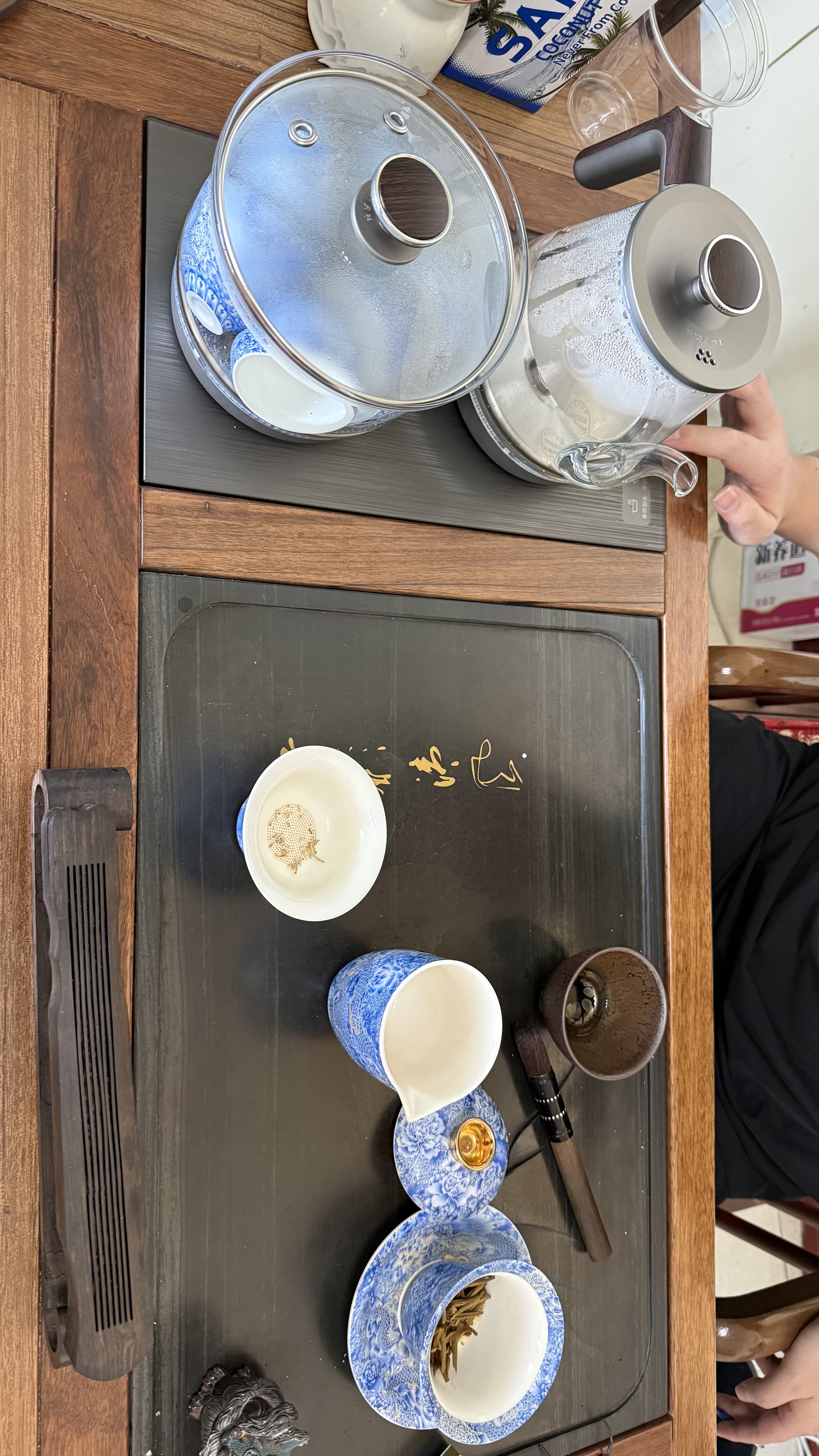 FUNORK全自动上水电热水壶 茶台烧水壶家用办公一体机茶桌茶几嵌入式茶具电茶炉套装 RY-10钛灰色清洁款 实拍图