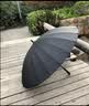 天堂伞 双人雨伞直柄 大号半自动雨伞16骨加固抗风拒水 云炭黑 实拍图