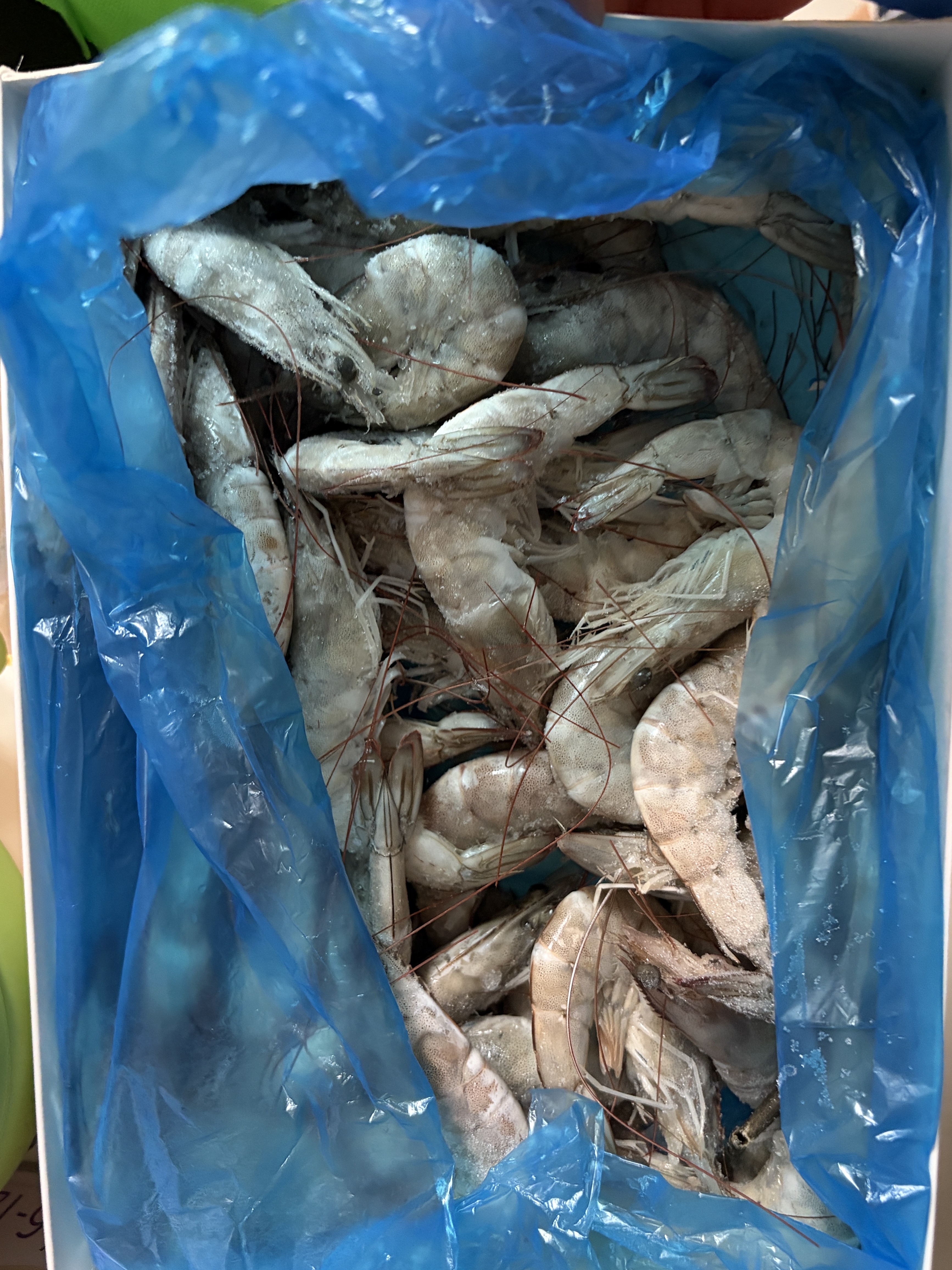 GUO LIAN国联盐冻大虾净重3斤75-90只 50/60 南美白对虾生鲜海鲜 实拍图
