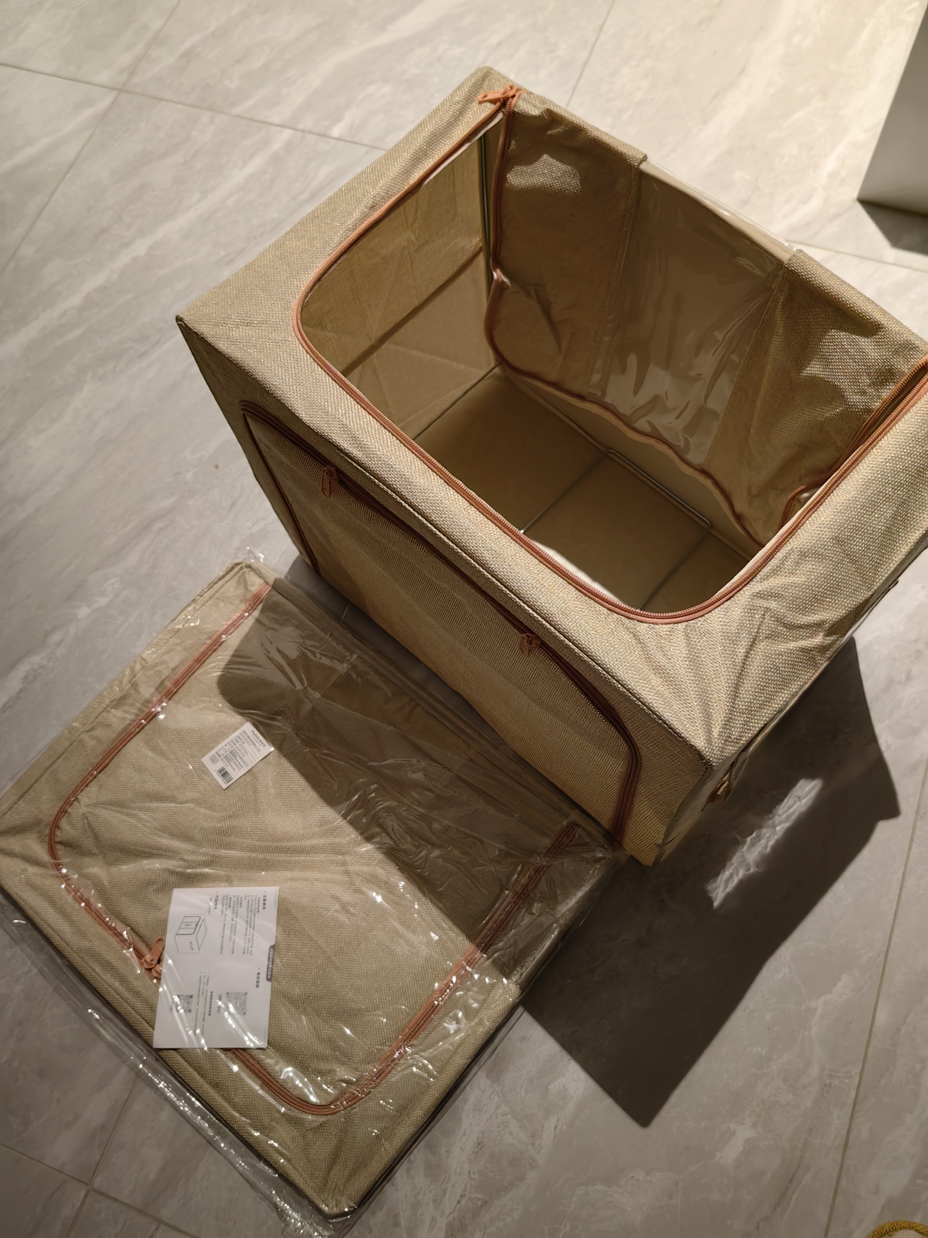 佳帮手收纳箱布艺衣服衣物被子衣柜整理储物箱百纳箱收纳盒子 66L2只装 实拍图