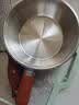 特厚不锈钢平底锅奶锅电磁炉通用不粘锅辅食锅汤锅煮锅蒸锅汤锅 胡桃木锅17cm 实拍图