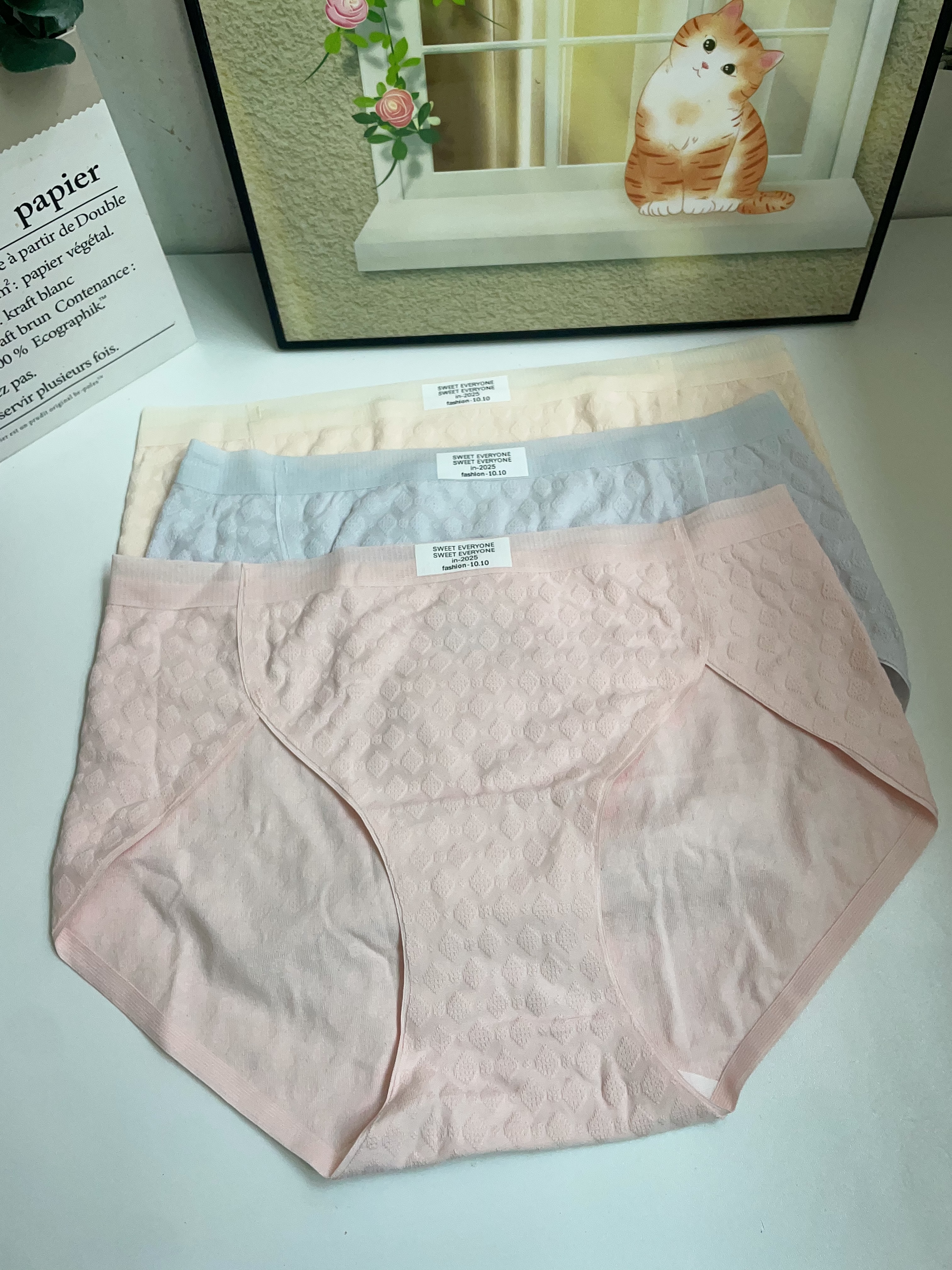 草本初色高开叉内裤女士纯棉10A级抗菌全棉加长裆新款三角女士内裤 实拍图