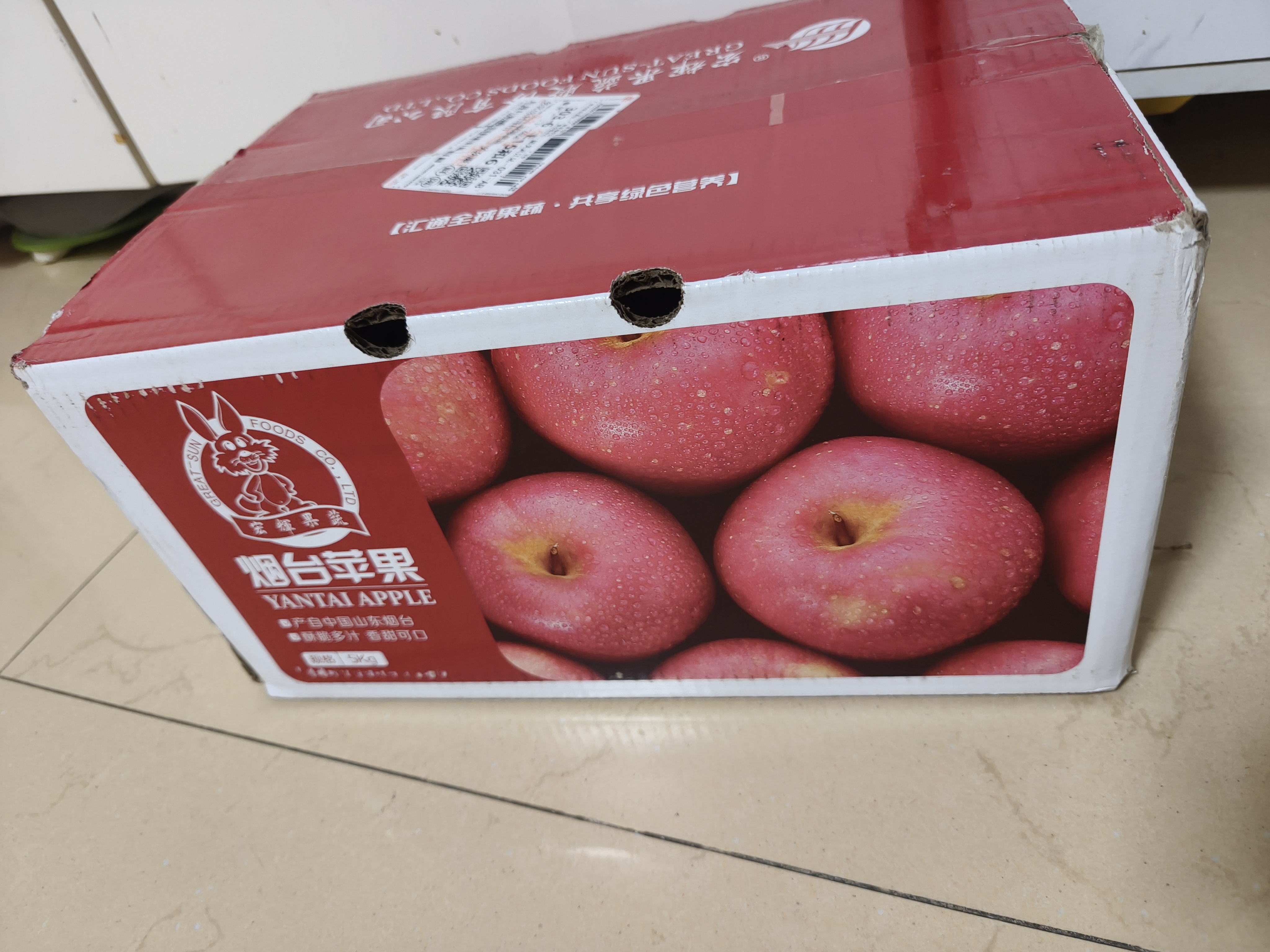 京鲜生 烟台红富士苹果 10斤装【精品大果】 单果80-85mm  生鲜中秋礼盒 实拍图