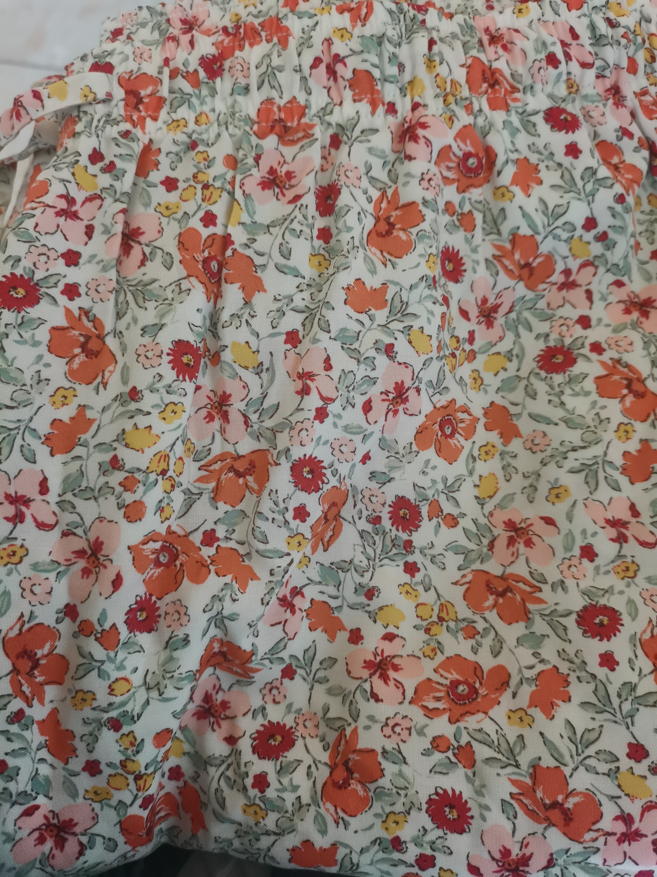 优衣库花式RELACO七分裤/宽腿女装休闲裤裤子484119 21 浅橙色 XL 实拍图