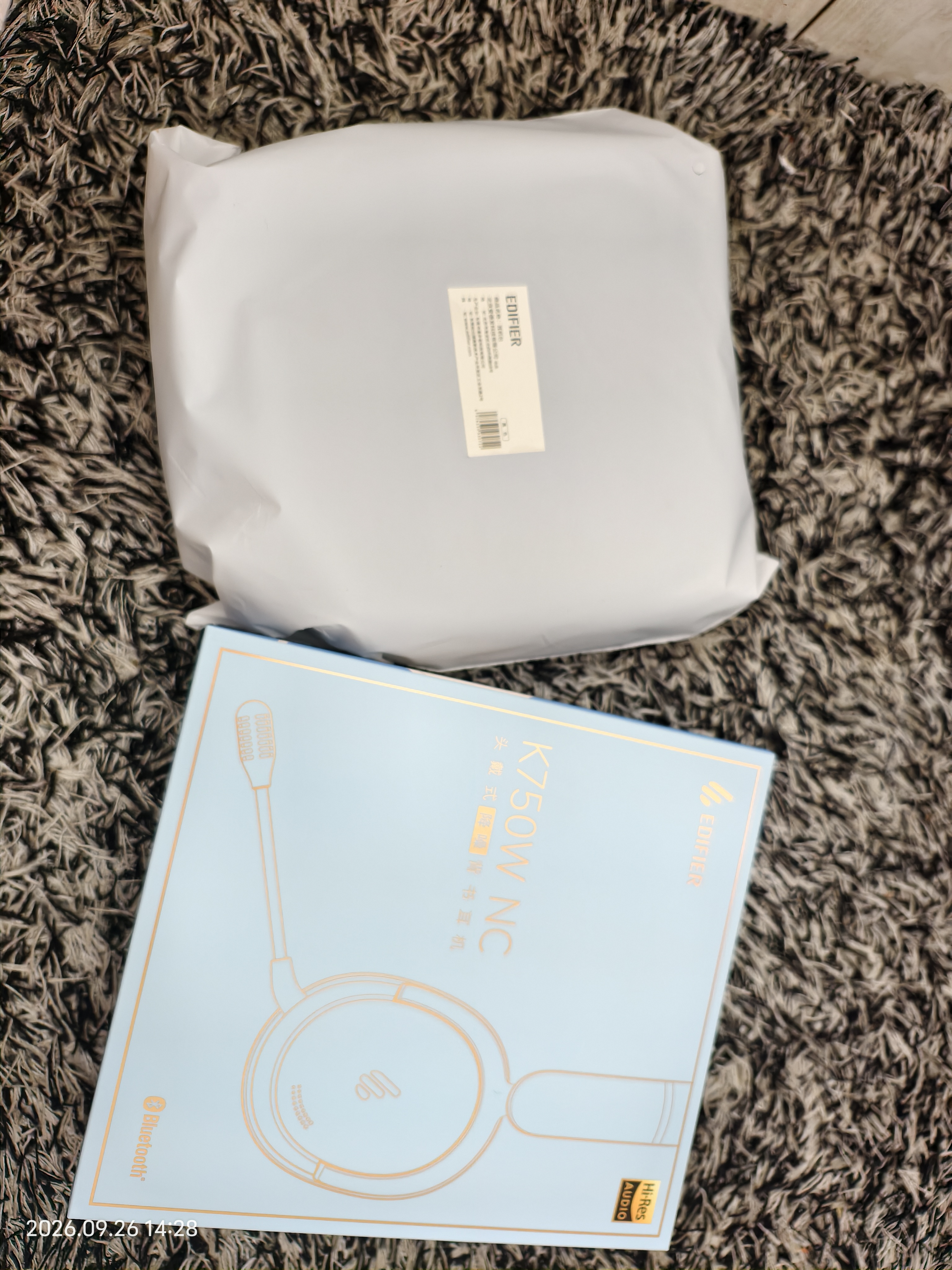 漫步者（EDIFIER）【2026年新品】K750W NC 头戴式降噪耳返蓝牙耳机 智能学习耳机 AI翻译 英语诵读背书神器 云岩白 实拍图