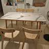 舒歌餐桌家用餐桌椅组合 全实木餐桌小户型 原木风餐桌钢化玻璃桌面 原木色钢化玻璃款 一桌四椅 140cm *80cm*75cm 实拍图