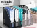 得力（deli）多功能金属网材组合式文件框/盘/栏书立办公用品桌面档案收纳盒多层资料架置物架带笔筒黑色PB103 实拍图