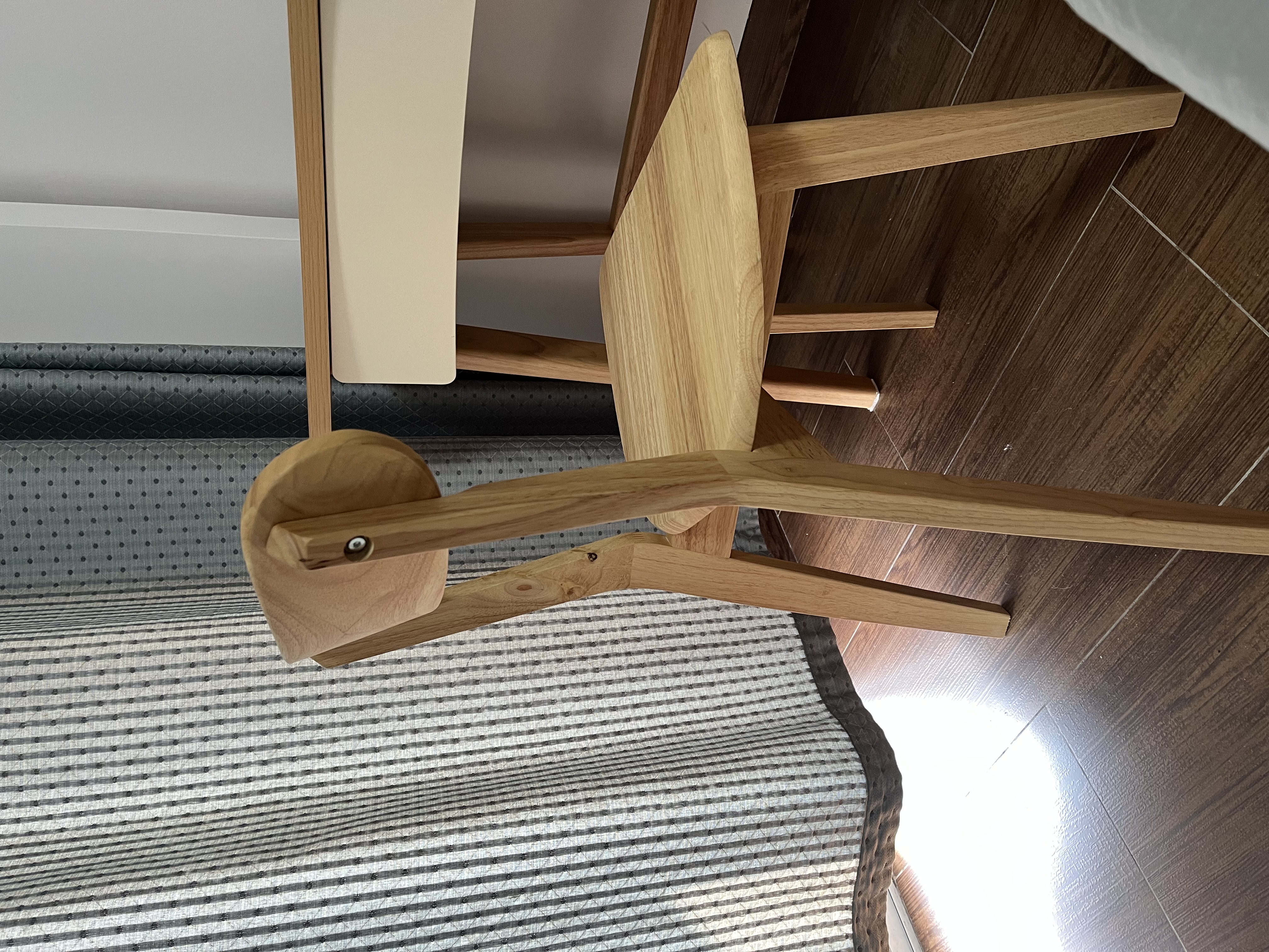 全品屋实木餐椅家用凳子久坐舒服餐桌座椅靠背休闲椅轻奢现代风路易斯椅 实拍图