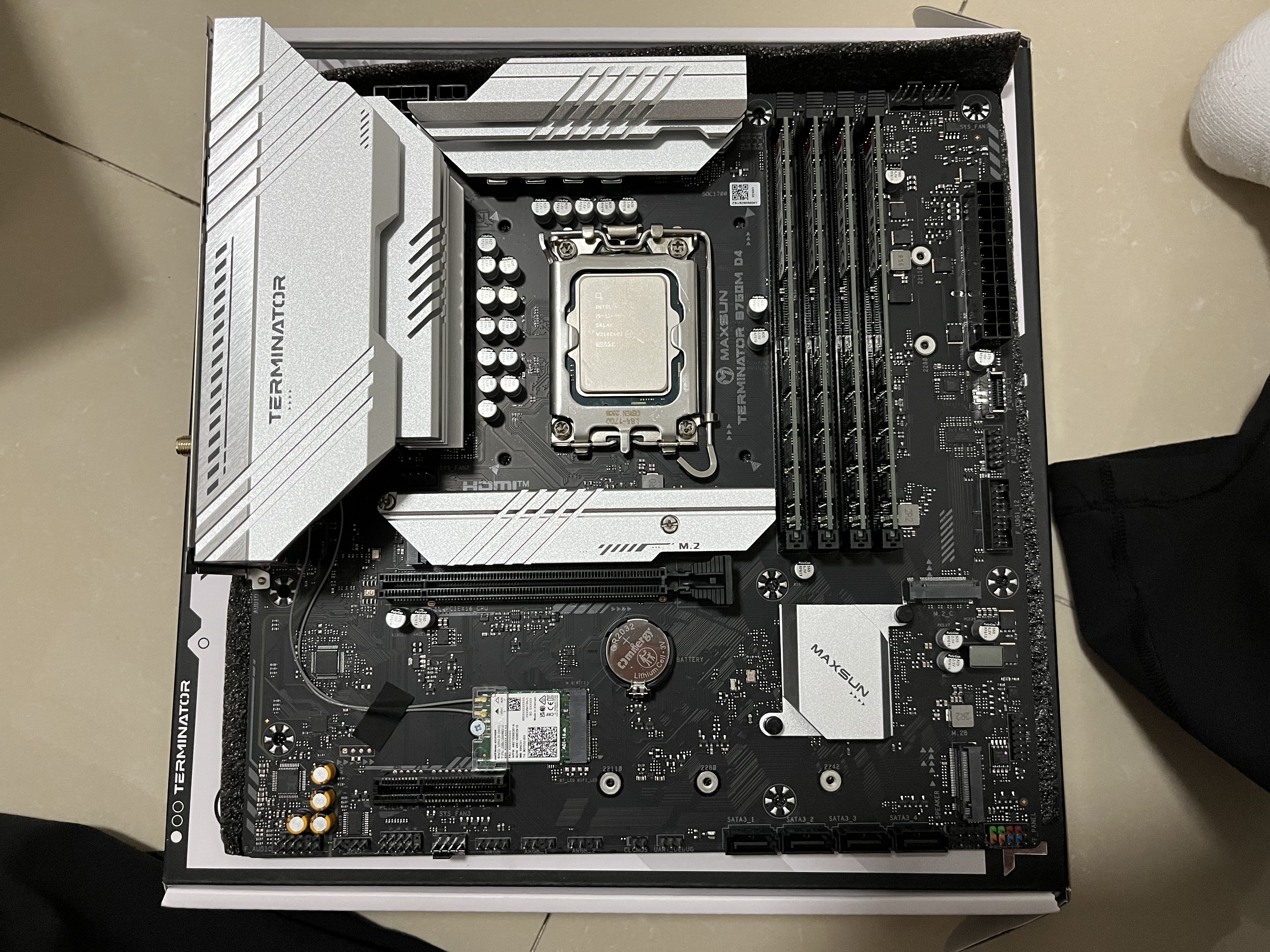 铭瑄（MAXSUN）MS-终结者 B760M D4 WIFI V2 主板DDR4支持 CPU 12600KF/14490F/14600KF（Intel B760/LGA 1700） 实拍图