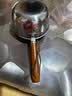 热油小锅泼油锅加厚不锈钢木柄防烫带刻度双倒流口不挂油无涂层 【木柄】爆款300ml 实拍图