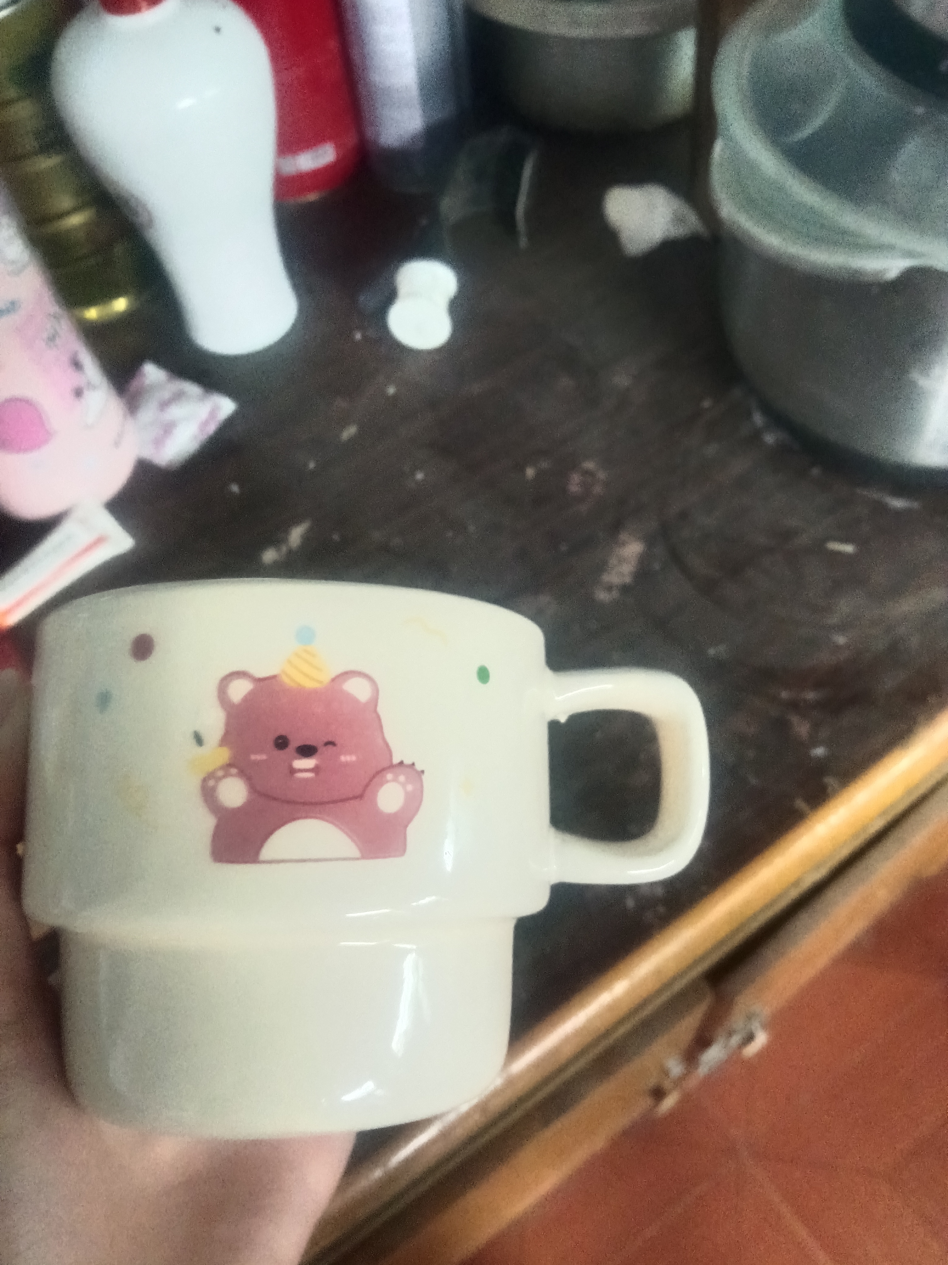 奶油色坐姿可爱帕恰狗马克杯子高颜值陶瓷杯ins风水杯家用 小狗叠叠杯 1个 280ml 实拍图