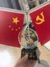 红旗摆件家用客厅装饰品办公室国旗党旗办公桌会议室五星红旗摆件 黑底座（前程似锦）高约38cm 精美礼盒 实拍图