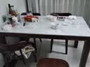 源氏木语实木岩板餐桌小户型餐厅饭桌北欧简约餐桌胡桃色1.4m+4餐椅京享家 实拍图