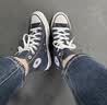 匡威（Converse）All Star经典帆布男女高帮休闲运动鞋黑色1Z588 102307/海军蓝 38 实拍图