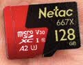 朗科（Netac）128GB TF（MicroSD）存储卡 U3 C10 A2 V30 4K 超至尊PRO版内存卡 读速100MB/s 写速40MB/s 实拍图