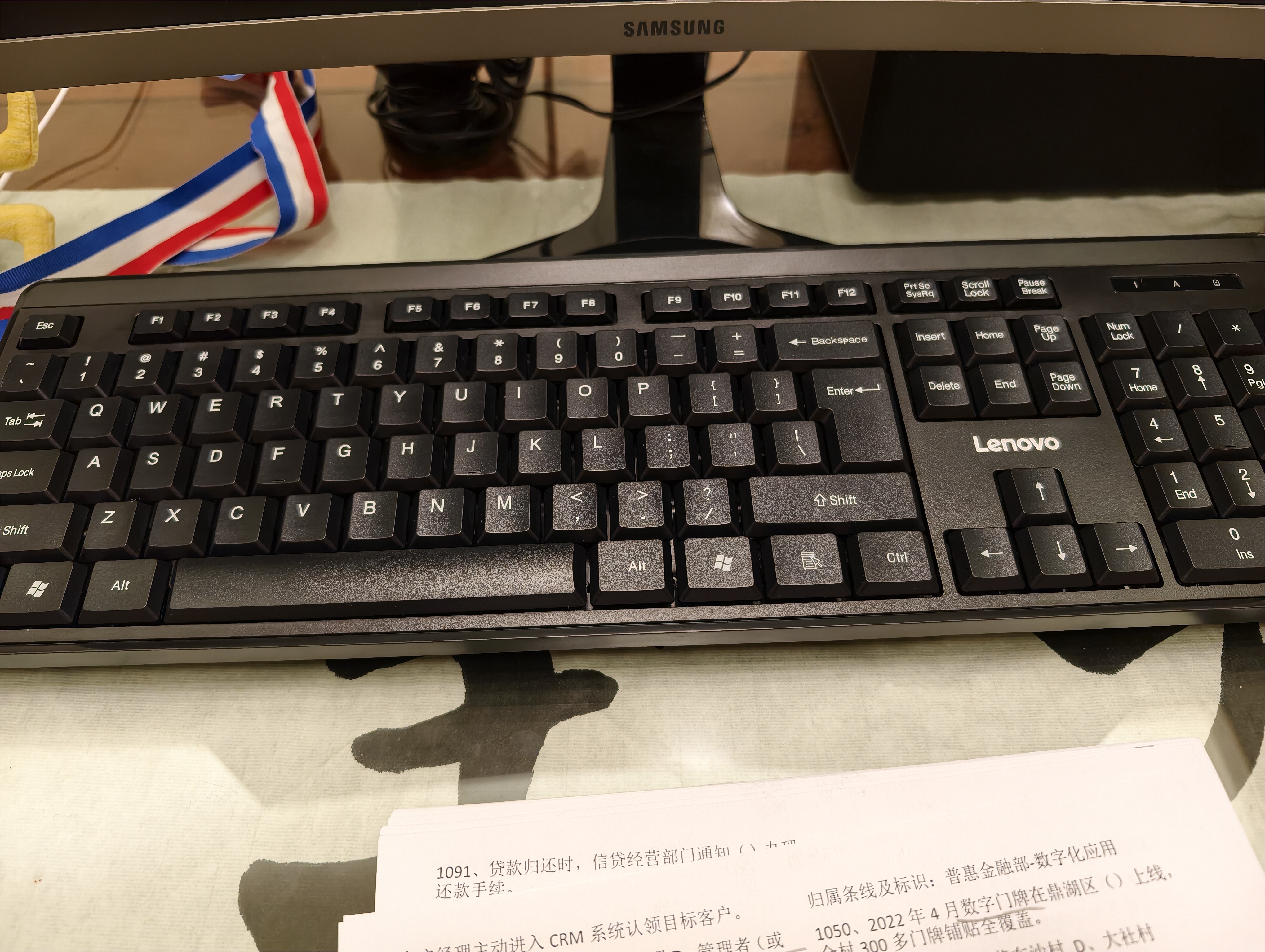 联想（Lenovo）KN210键盘鼠标套装 2.4G无线键鼠套装 全尺寸商务办公  笔记本电脑键盘台式机一体机 黑色 实拍图