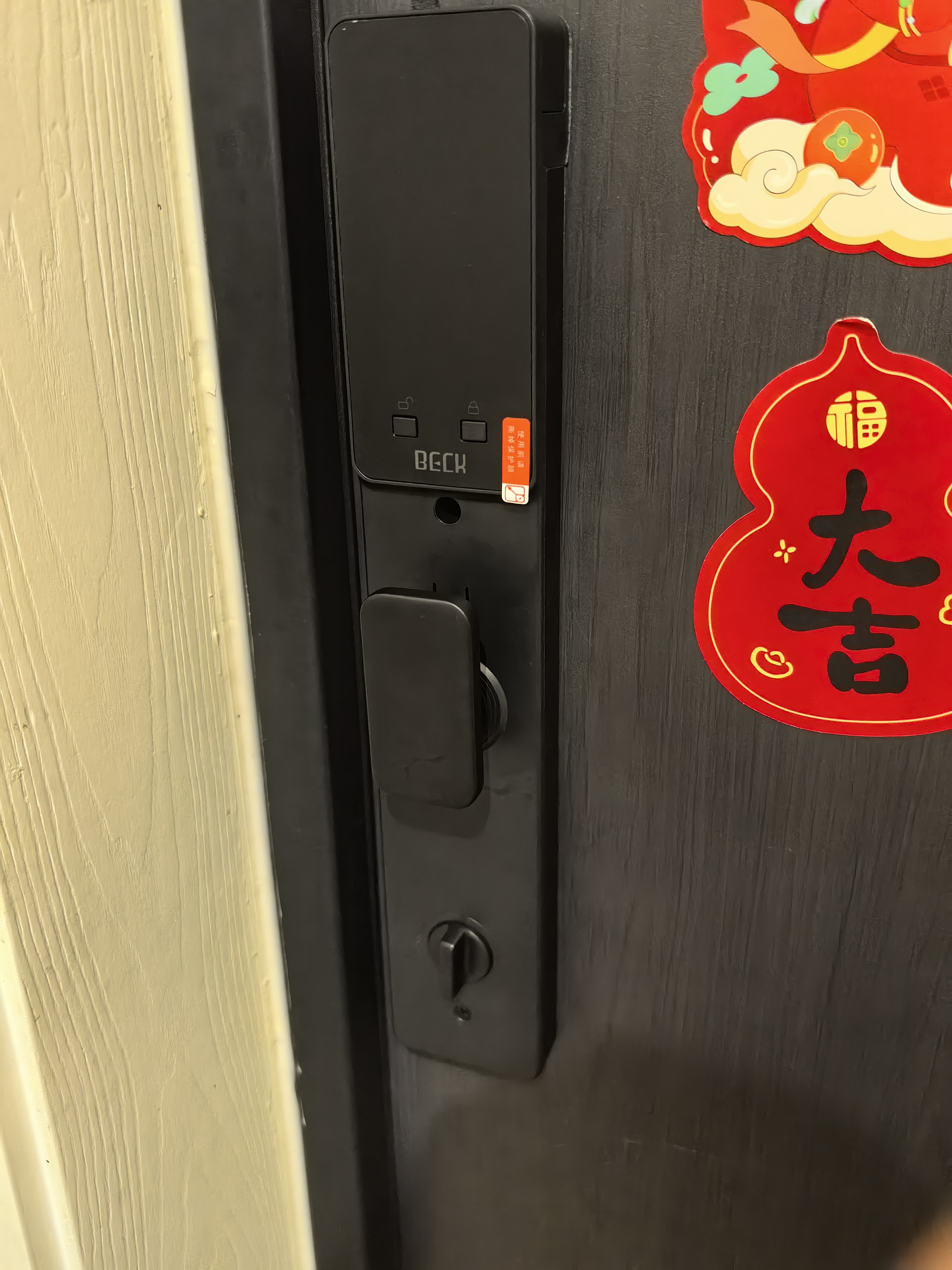 BECK智能门锁密码锁可视猫眼家用指纹锁防盗电子门锁入户智能锁 K5S【半导体指纹解锁+包安装】 适用于小米苹果华为等各品牌机 实拍图