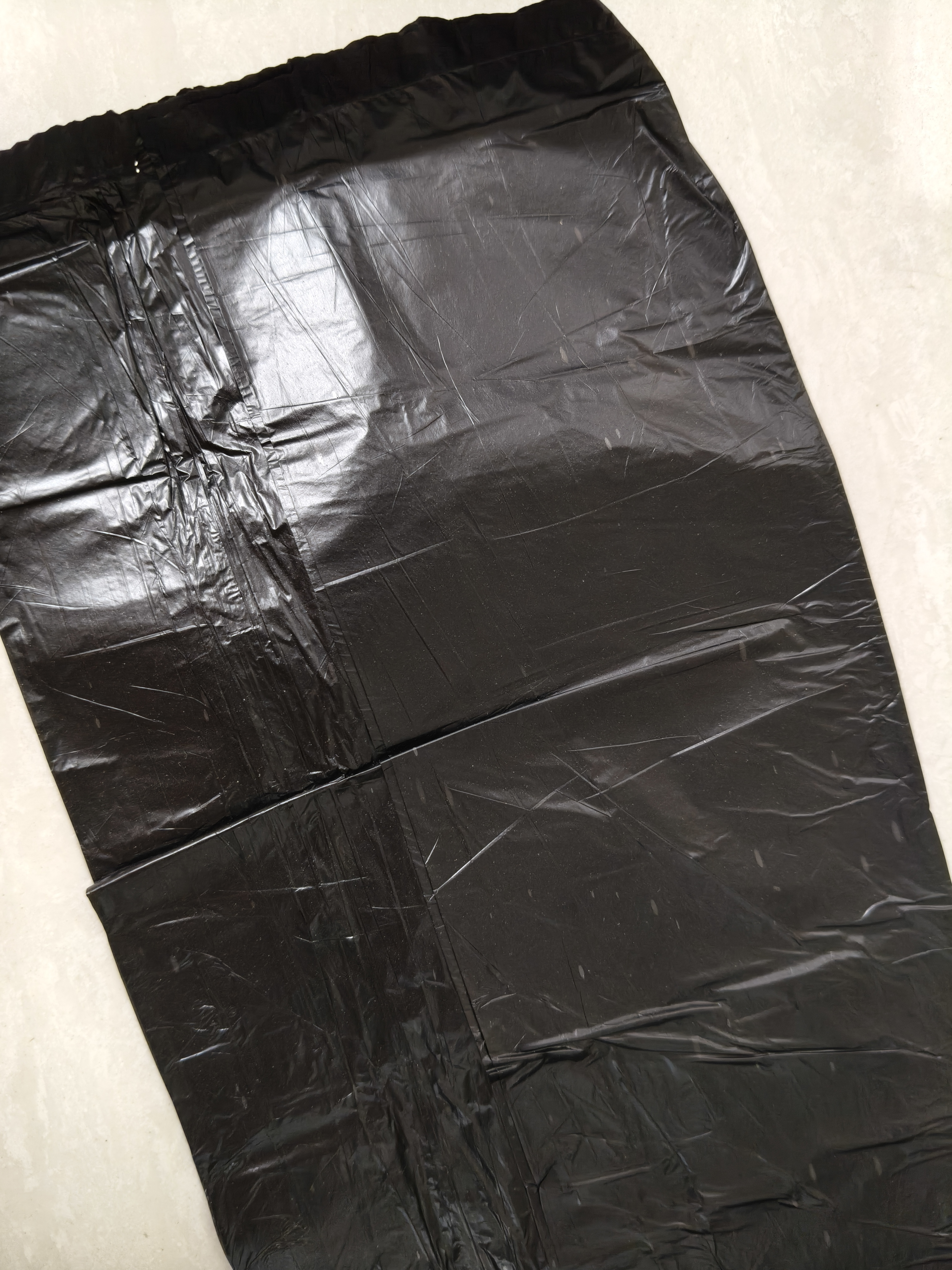 利得平口垃圾袋黑色80*100cm50只双面2.8丝物业加厚特大号垃圾袋 实拍图