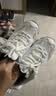 斯凯奇（Skechers）女鞋秋季小白熊休闲鞋子厚底增高百搭运动软底老爹鞋 白色/海军蓝色/WNV 36 【正码正拍】 实拍图