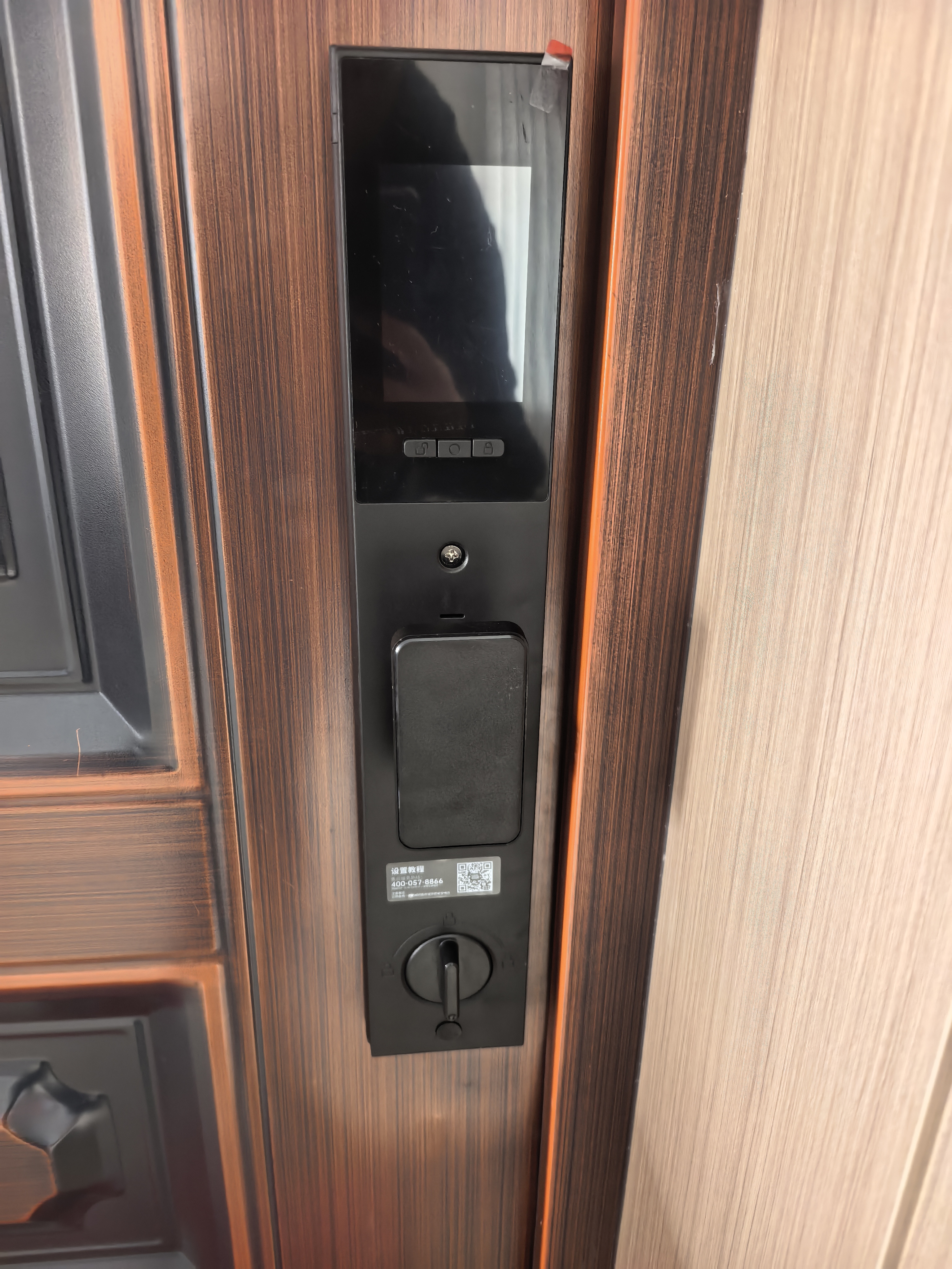 英典R70 Pro掌静脉智能门锁指纹锁3D人脸识别智能锁电子锁入户密码锁 掌静脉解锁+主动视频对讲+3D人脸 实拍图