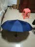 全品屋全自动商务黑胶折叠伞大号男女双人三折自动晴雨伞两用遮阳太阳伞 升级款十二骨-藏青（黑胶） 实拍图