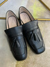 爱步（ECCO）乐福鞋女 时尚百搭简约流苏方头浅口低跟单鞋 安妮208543 黑色20854301001（羊皮） 37 实拍图