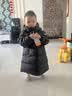 保姆鹅 【风墙】儿童羽绒服宝宝中长款护脸厚款外套保暖童装[NG2664] 炭黑 110 实拍图