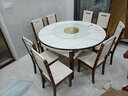 初屋 餐桌 实木岩板餐桌椅组合圆桌伸缩折叠现代简约餐厅饭桌餐桌餐椅 1.5米餐桌-12MM岩板备注-实木椅 一桌八椅【升级四轨】 实拍图