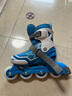 米高轮滑鞋儿童溜冰鞋直排轮可调尺码透气培训初级教学生用旱冰鞋MI0 蓝色 OC1 M (推荐鞋码31-34内长20-22.5cm) 实拍图