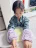 库洛米宝宝袖套小月龄秋冬儿童羽绒服防水护袖防污耐脏婴幼儿套袖 紫色库米【长约17.5cm】 实拍图