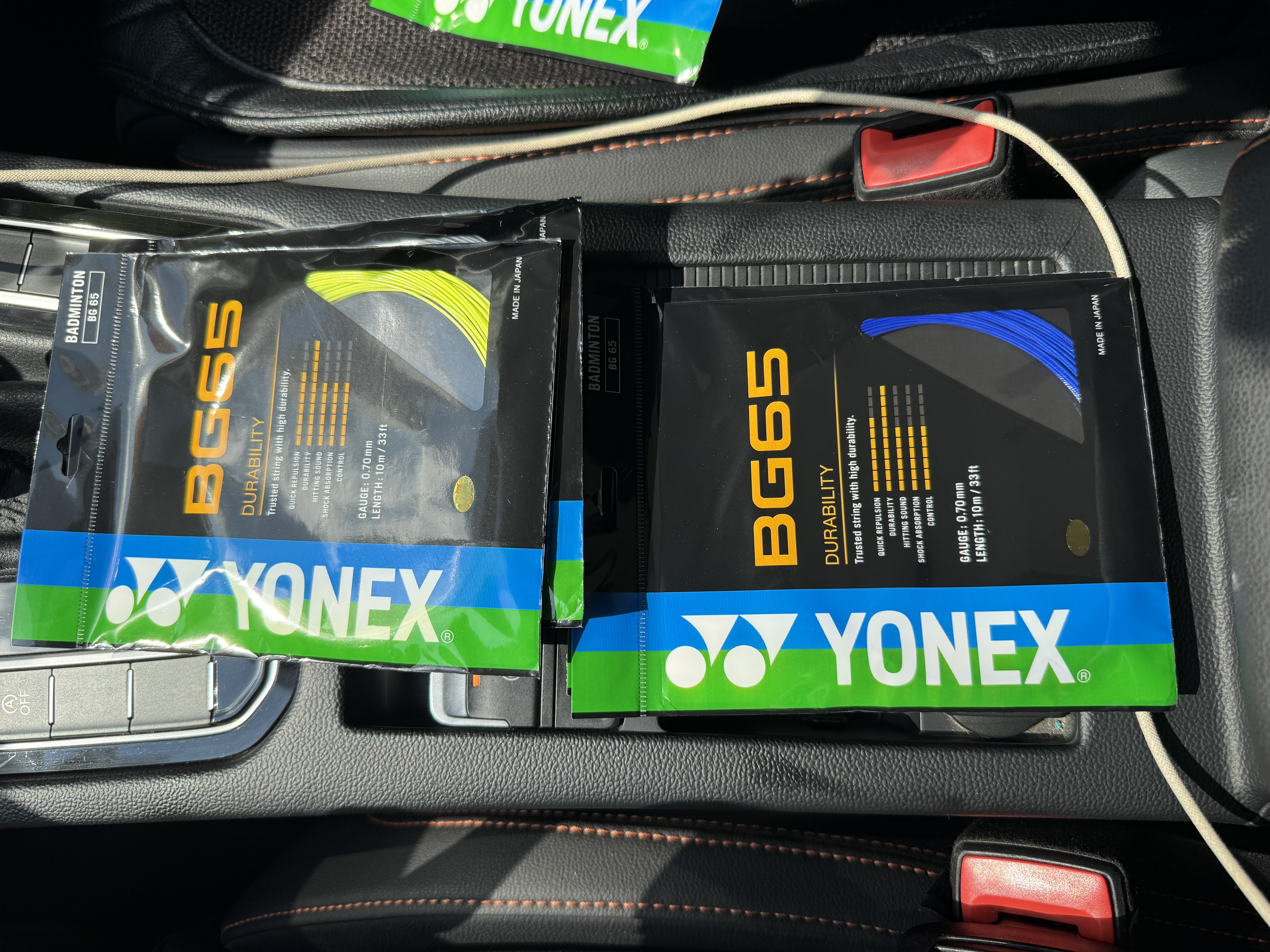 尤尼克斯（YONEX）羽毛球线yy耐打型专业羽毛球线BG65品蓝单扎装 实拍图