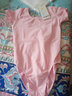 艾舞戈儿童舞蹈服女童夏季连体练功服蝴蝶结芭蕾舞演出服考级跳舞衣 粉色-短袖 130 身高110-120cm体重38-48斤 实拍图
