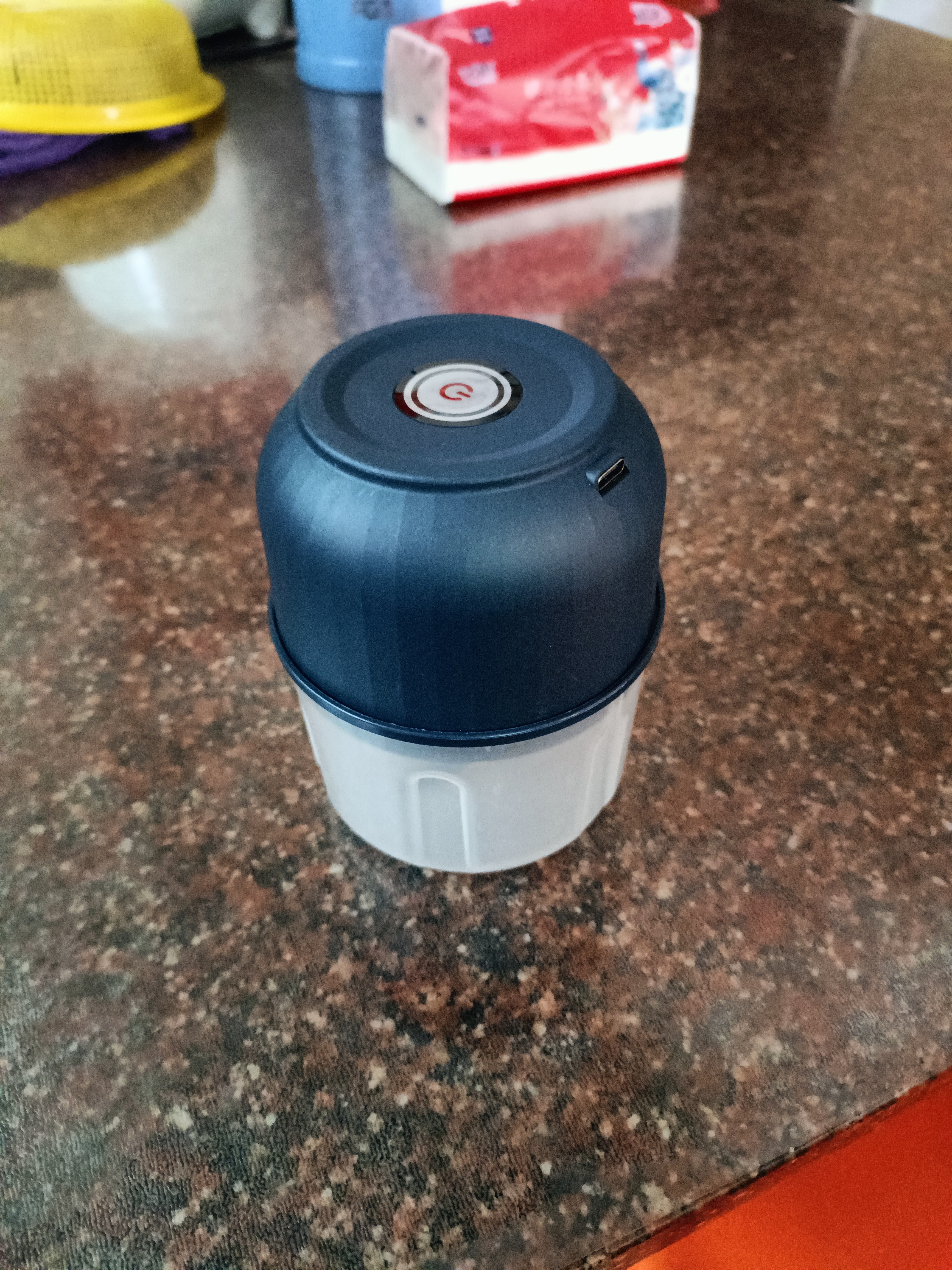 绞肉机小型打蒜器家用绞蒜切蒜器多功能辅食料理机电动蒜泥神器蒜蓉机自动切菜机压蒜器 宝蓝色- 0.26L （升级大电机） 实拍图