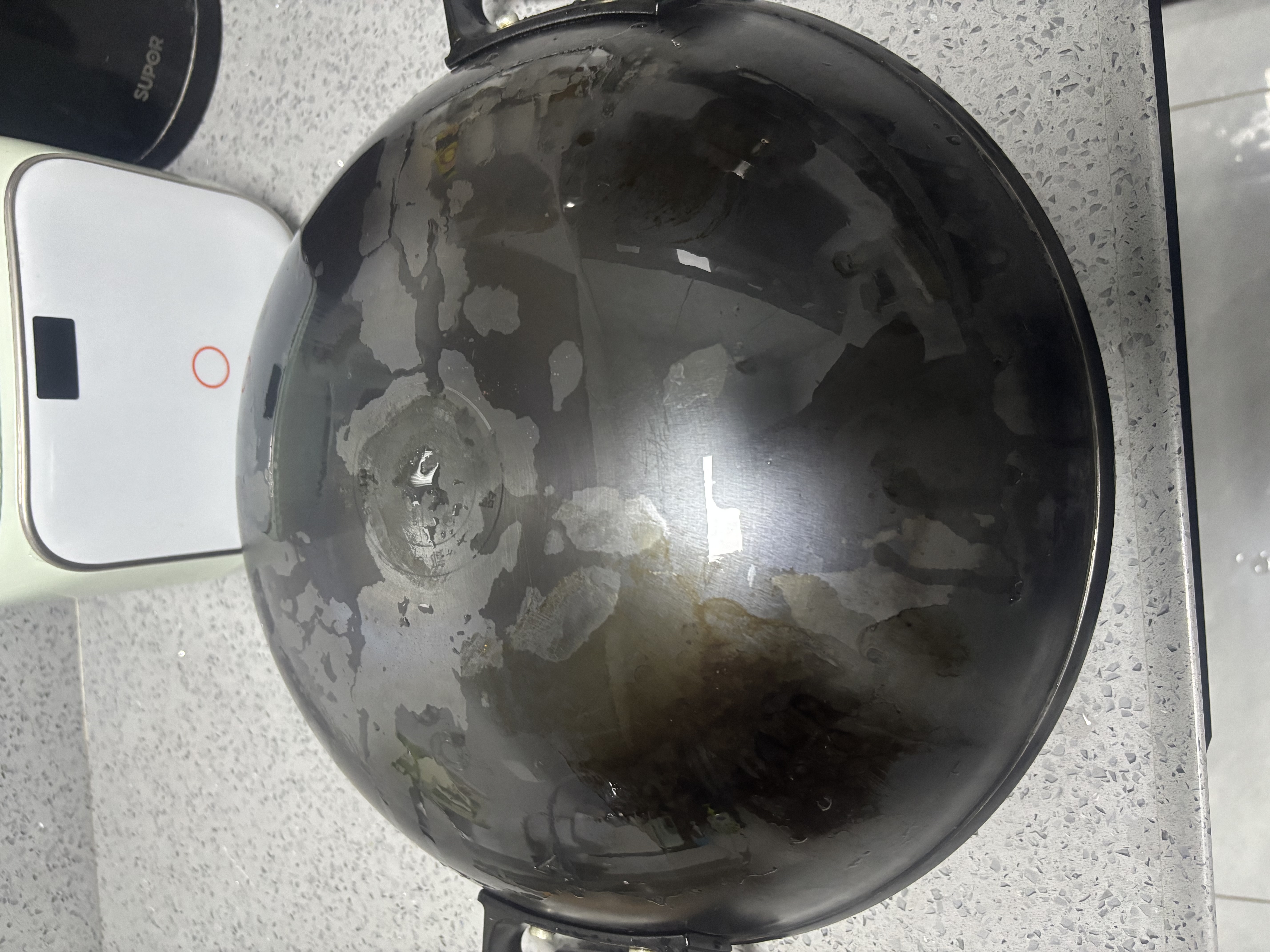 陆铁陆川铁锅生铁铸铁锅加厚家用炒菜锅无涂层不粘锅燃气适用大铁锅 双耳圆底 34cm [带盖铲]已开锅 实拍图