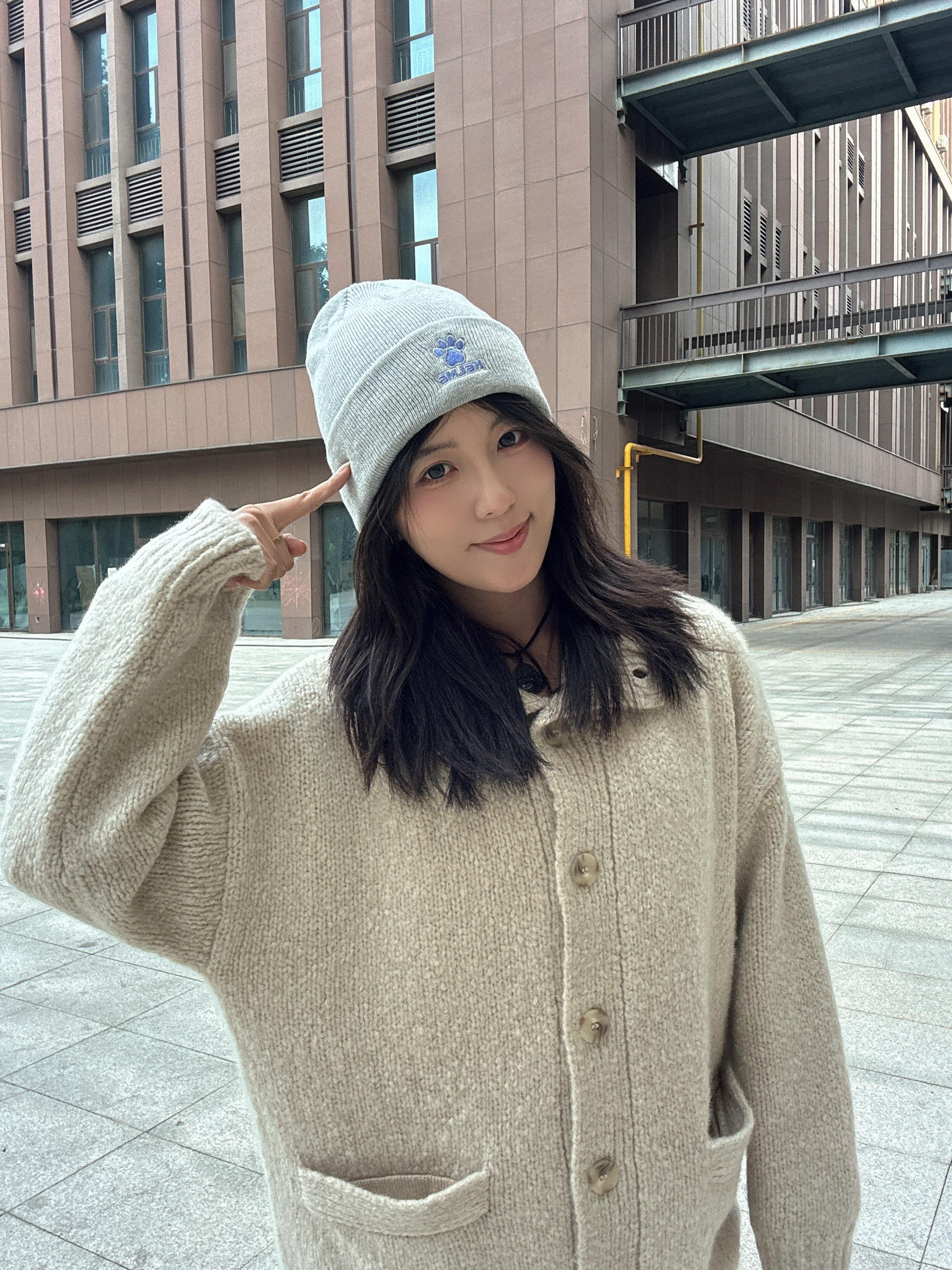 卡尔美（KELME）帽子男女秋冬季保暖户外滑雪毛线帽冷帽针织帽骑行防寒运动护耳帽 实拍图
