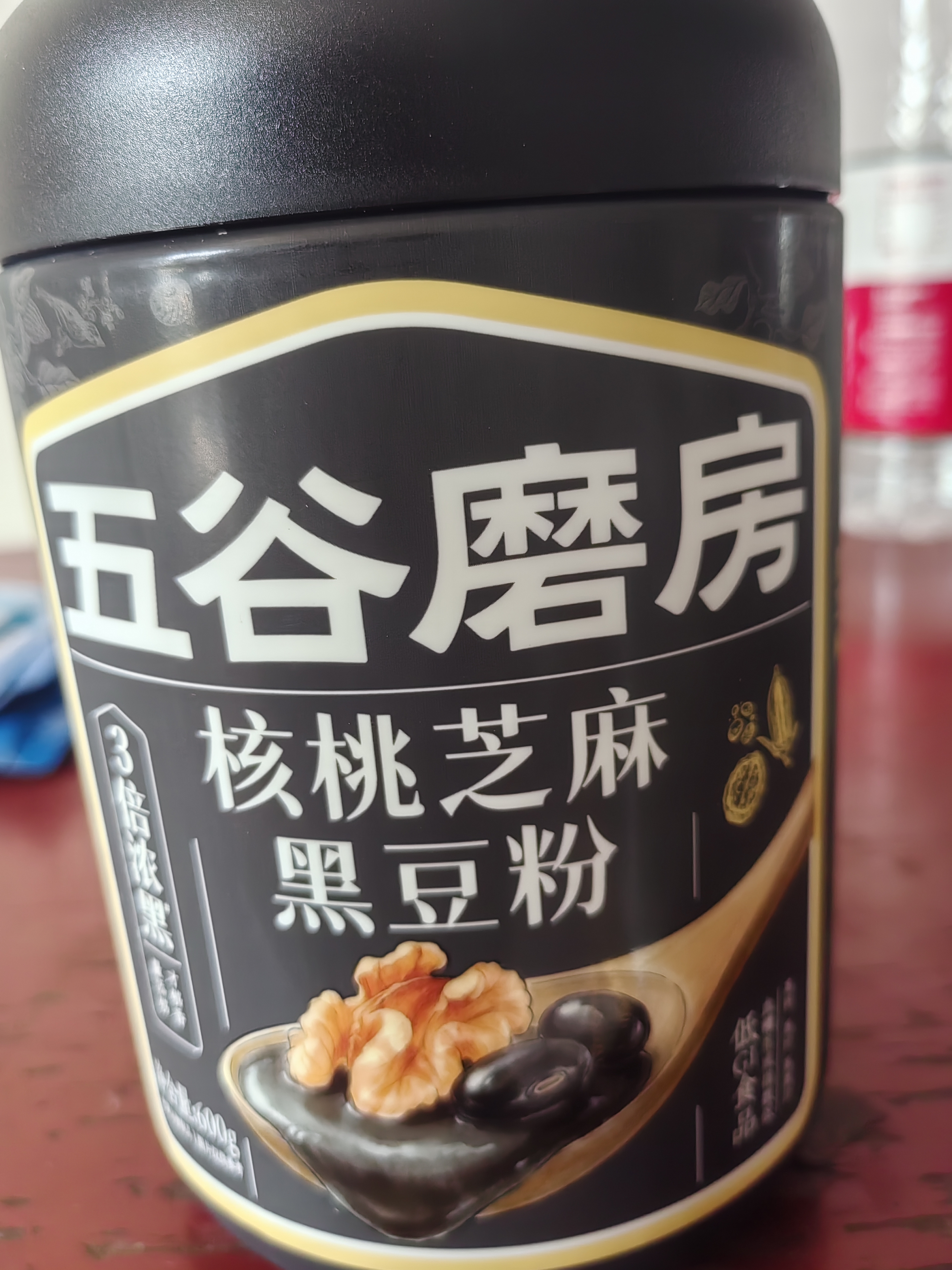 五谷磨房黑芝麻糊低GI核桃芝麻黑豆粉早餐代餐粉黑芝麻五黑粉600g 实拍图