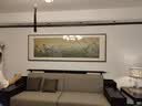 摩马艺品千里江山图客厅装饰画沙发背景墙办公室挂画宋式美学山水画 雅致红褐实木画框【免费安装】 80x238cm（馆藏丝绢画芯） 实拍图